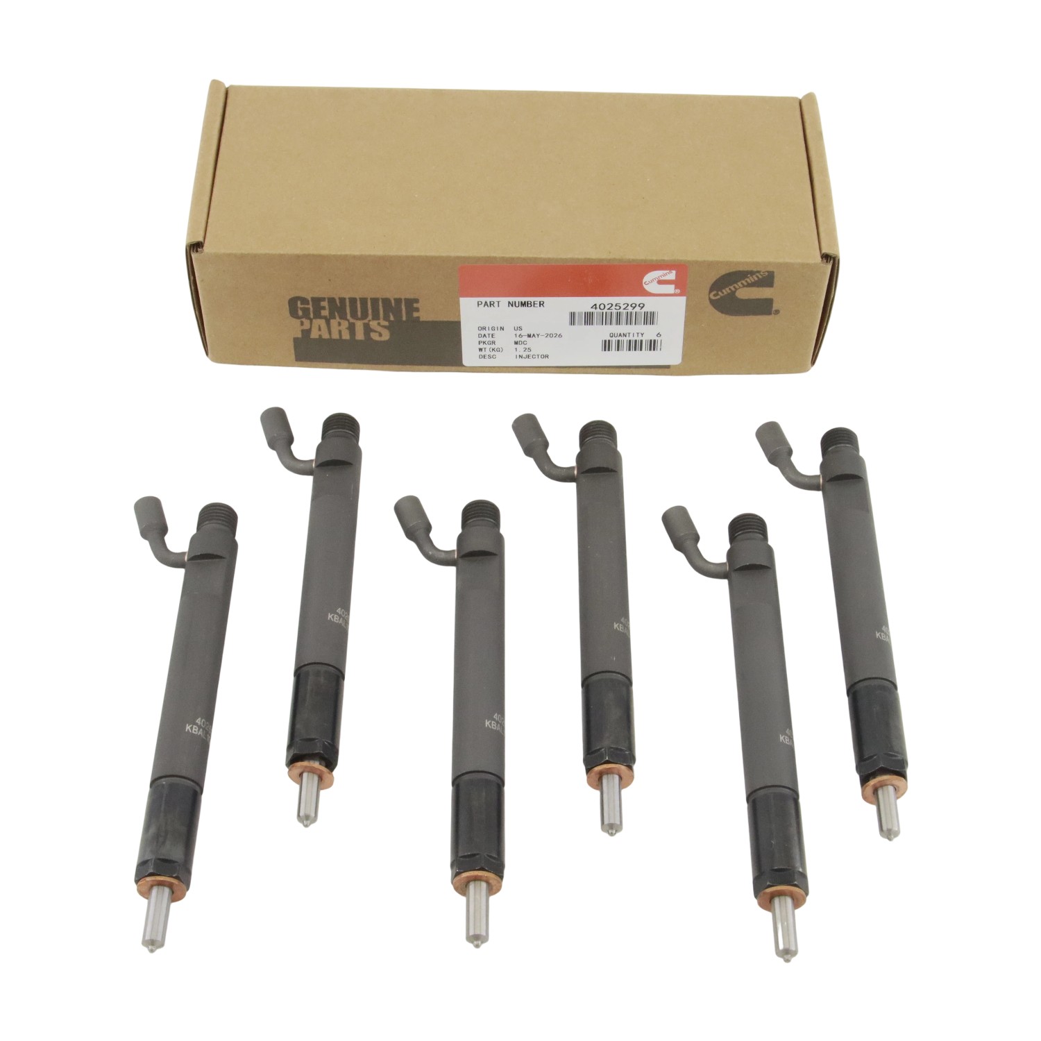 6X 4025299 Fuel Injectors For Cummins Marine 450C 6CTA 8.3L M3 Engine New