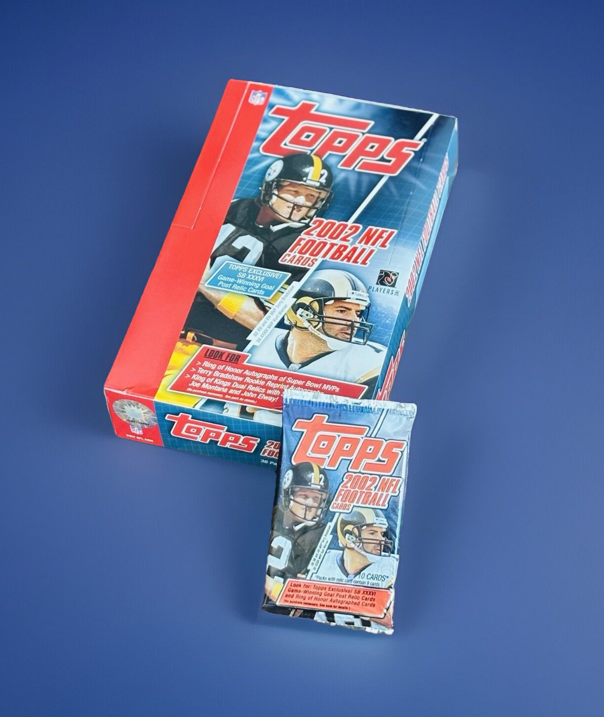 2002 Topps Factory Sealed Football Pack (1) LOOK4 Gem Tom Brady #248