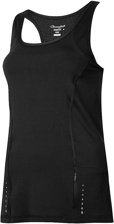 Champion Women\'s Vapor Running Workout Long Top Tank w/ Shelf Bra & Pocket SMALL
