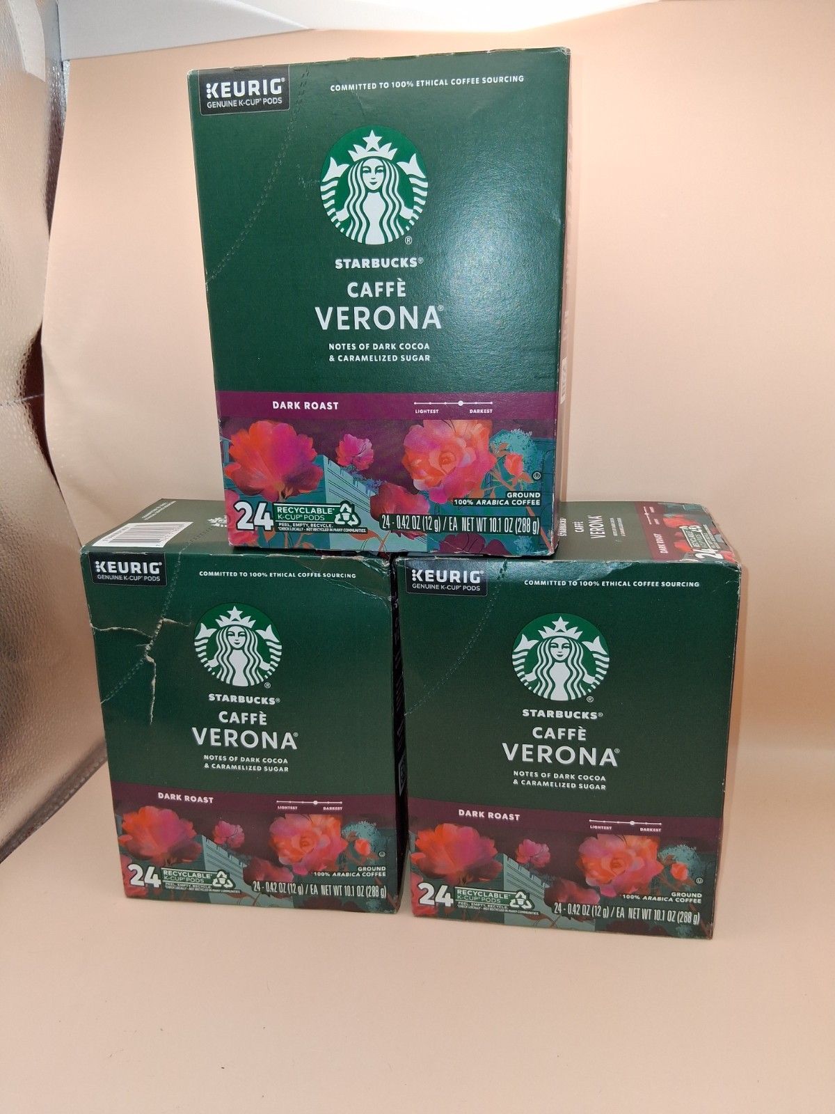 3pk Starbucks K-Cup Coffee Pods Dark Roast Caffè Verona 24 Keurig 11/26 & 2/27 3pk Starbucks K-Cup Coffee Pods Dark Roast Caffè Verona 24 Keurig 11/26 & 2/27