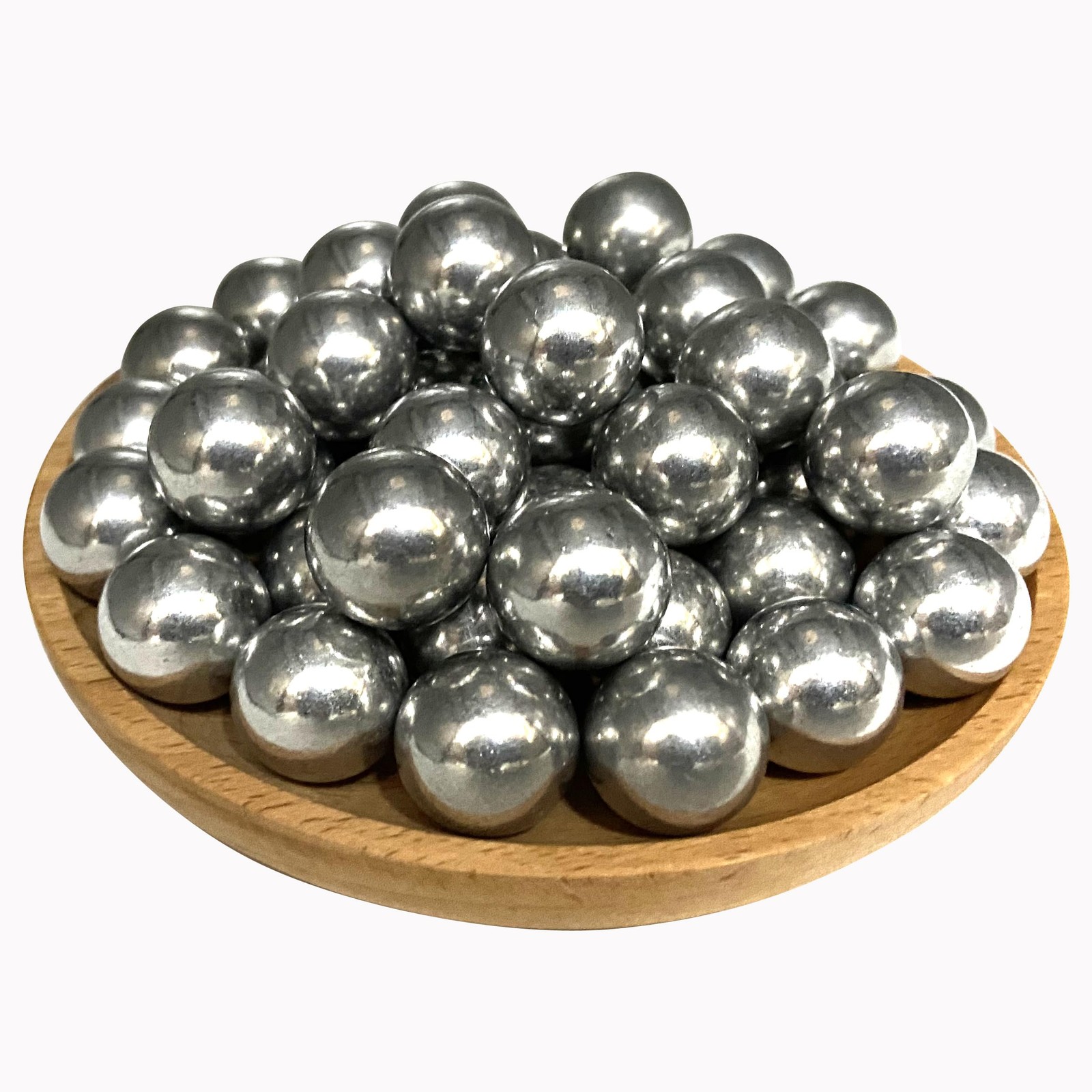 Alien Play 50 X .50 Cal Aluminum Balls for Self Defense Fit 12.7 mm, silver