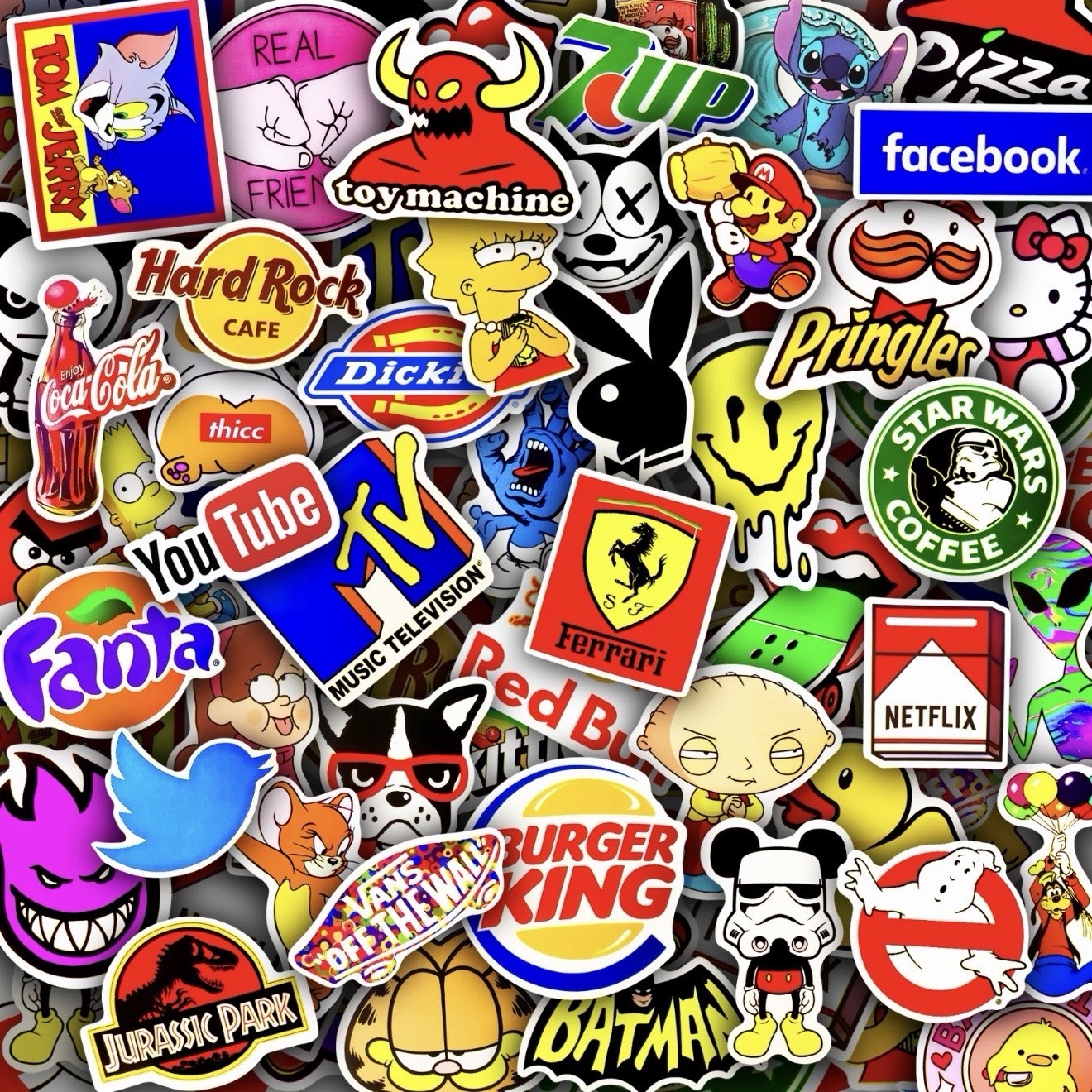 (4 Pack) Random Sticker Pack Decal  Mystery Pack (4 Stickers)