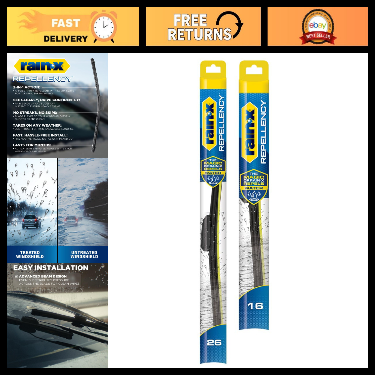 Water Repellent Windshield Wiper Blades 26\ Water Repellent Windshield Wiper Blades 26\