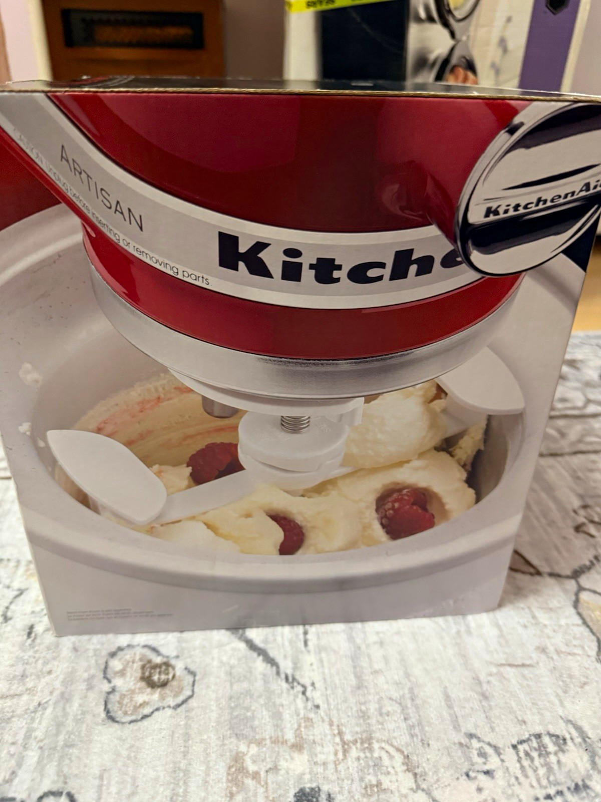 KitchenAid Artisan 2 qt Ice Cream Maker Attachment for Stand Mixer, White