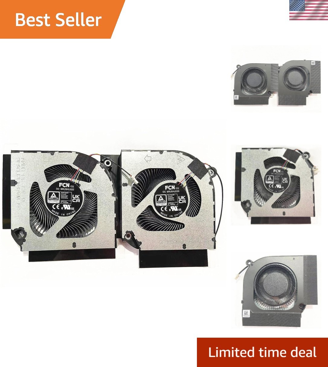 CPU+GPU Cooling Fan Replacement for Acer Nitro 5 AN515-58 DC12V | AN517-55
