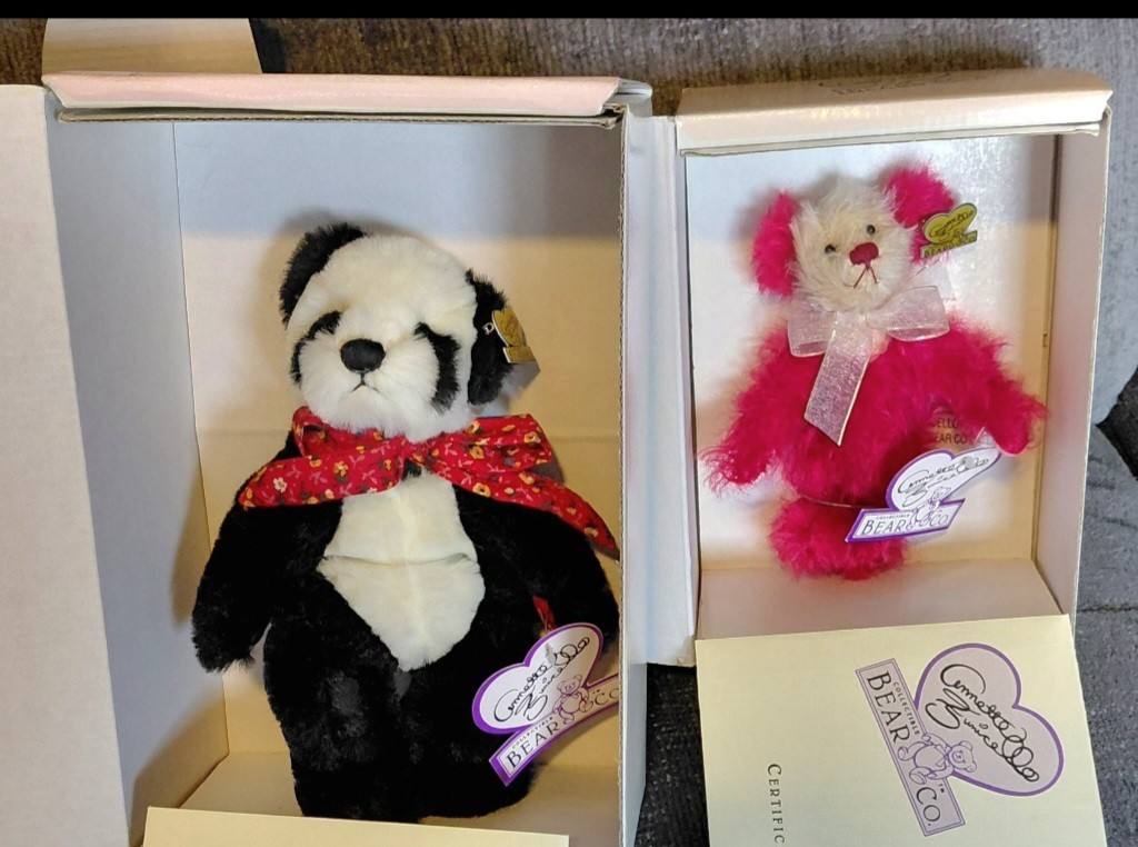 Annette Funicello Bears Lot Of 2 Brand New Original Box COA Tags Attached NRFB