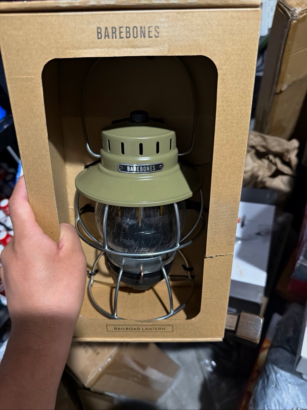 Barebones Railroad Lantern Green LED Rechargeable Li-Ion Battery 200lm IPX4
