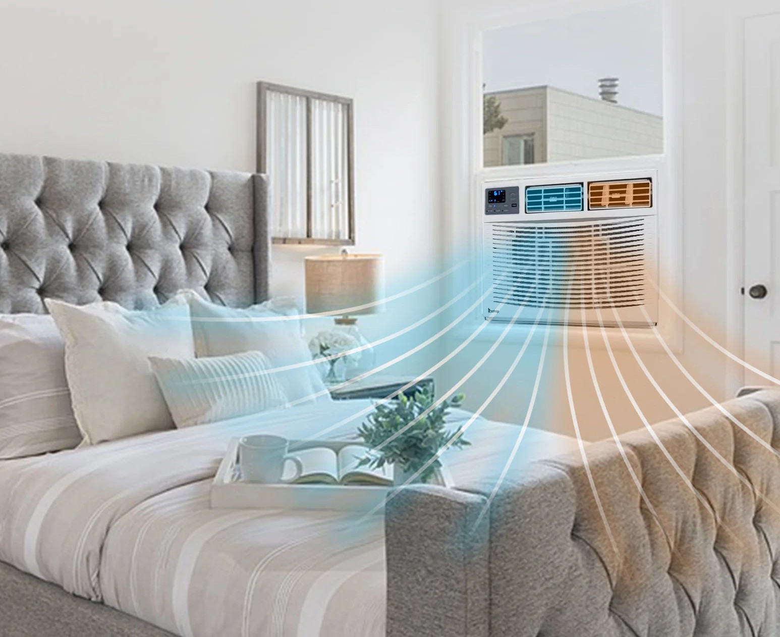 Ktaxon WiFi Enabled 12000 BTU Heat and Cool Window Air Conditioner with Wifi