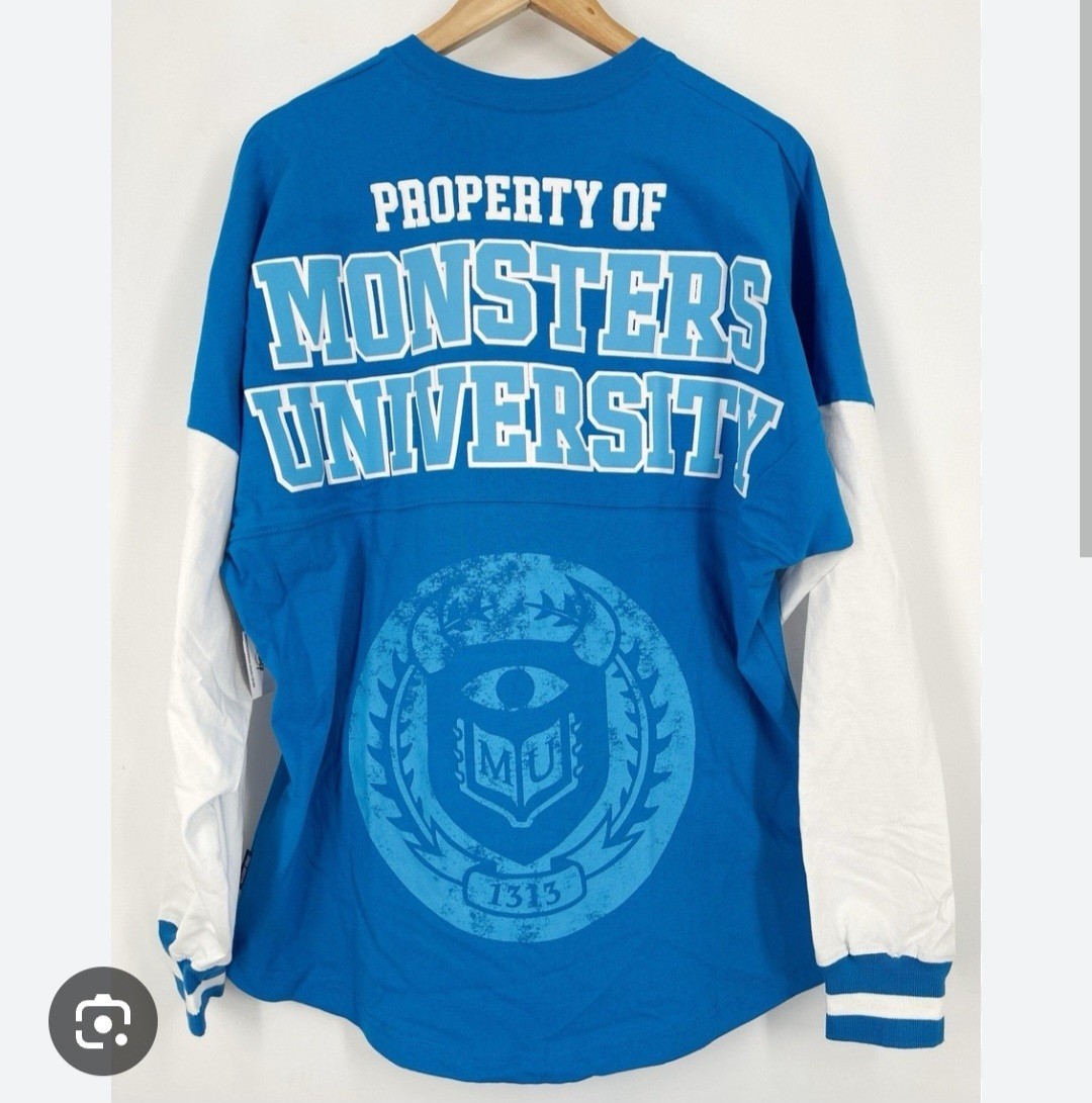 NWT Disney Monsters University Inc Spirit Jersey Medium Size M Mike & Sully