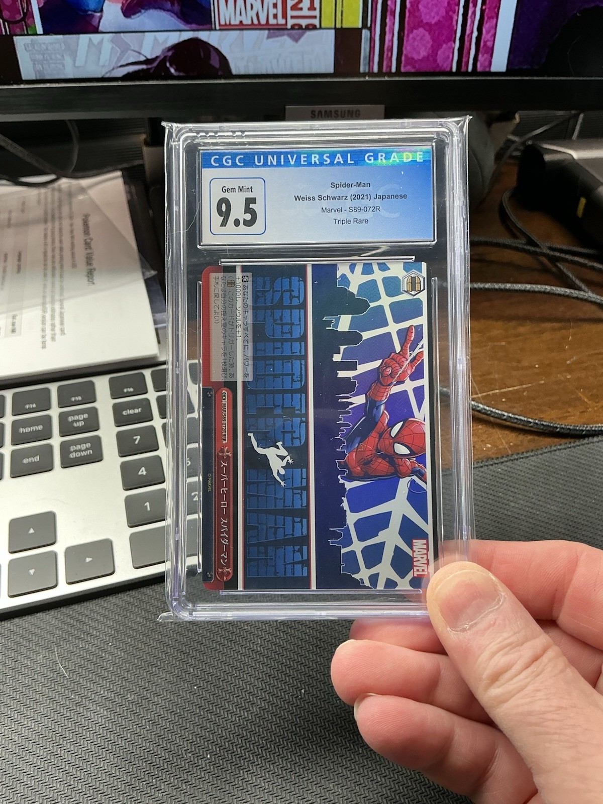 Spider-Man Weiss Schwarz Marvel S89-072R RRR Triple Rare CGC 9.5 Gem Mint 2021