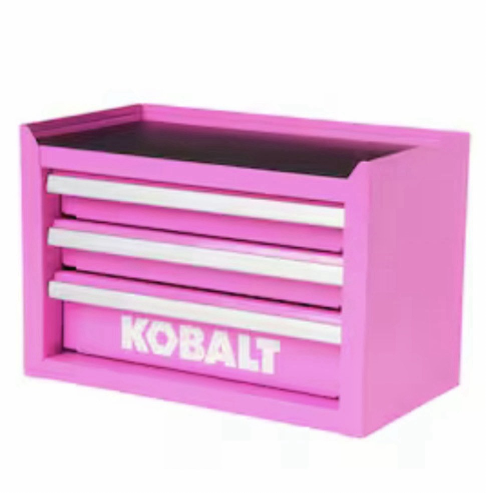 Kobalt Mini-Base 3-Drawer - Hot Pink - Steel Toolbox Box. Sold Out Everywhere