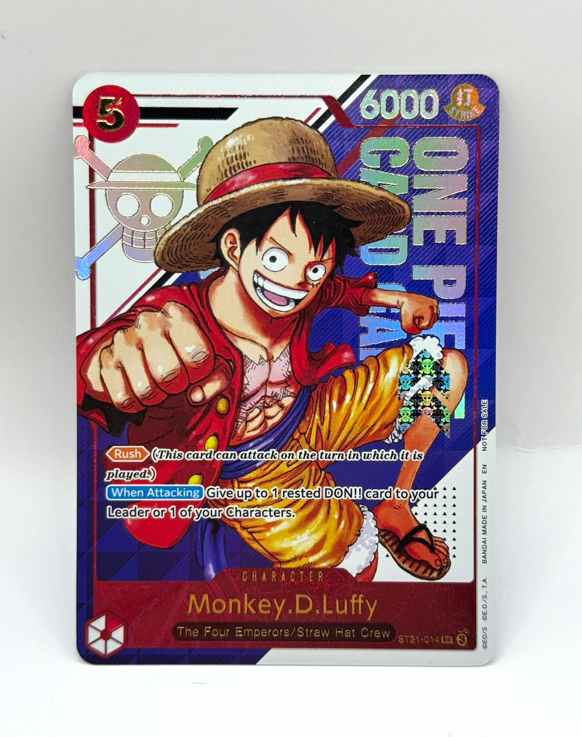 One Piece Diet Monkey D. Luffy Alt Art Super Rare ST21-014 Promo Treasure Pack One Piece Diet Monkey D. Luffy Alt Art Super Rare ST21-014 Promo Treasure Pack