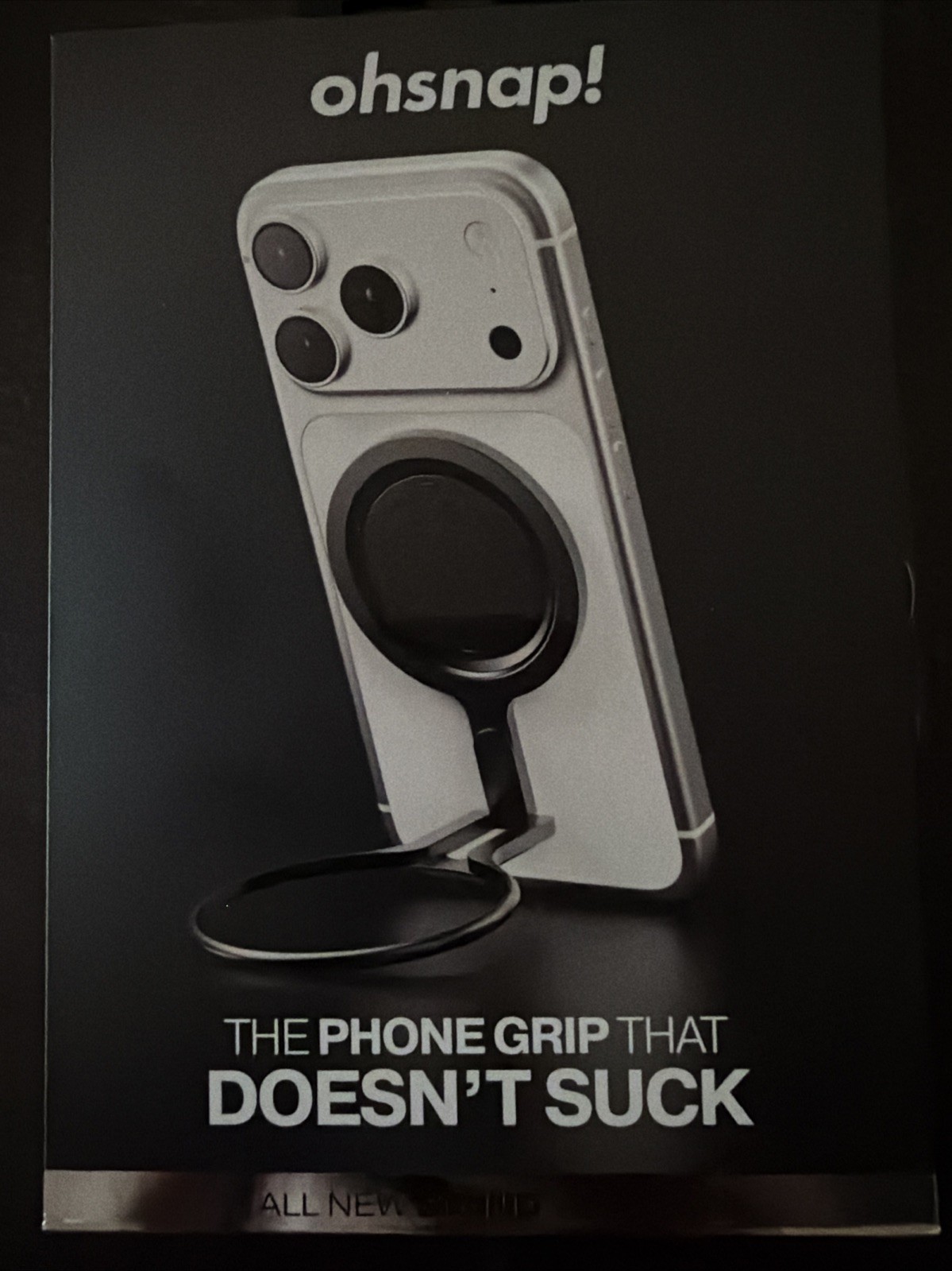 OhSnap - Snap Grip Stand Magnetic Phone Grip - Portrait Stand, Ultra Thin, Un...