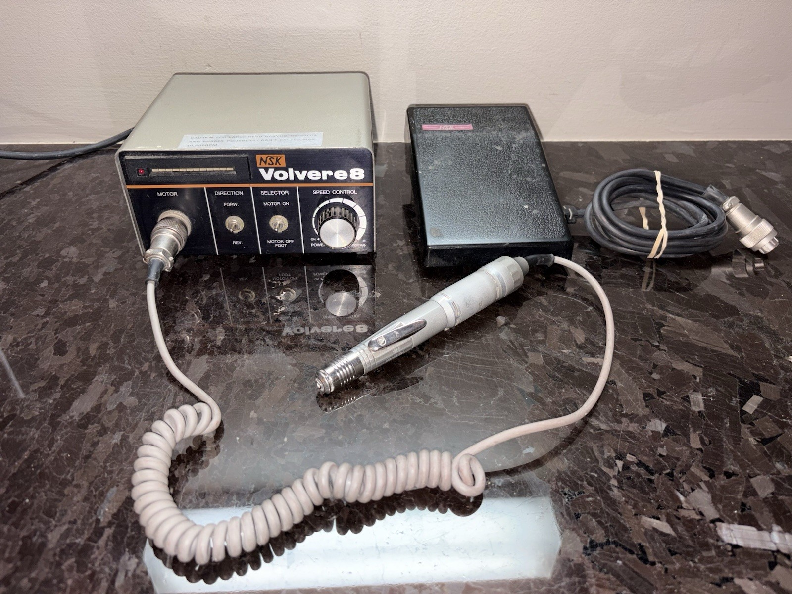 Nakanishi NSK Volvere 8 Dental Lab Micromotor Drill And Foot Pedal - See Video