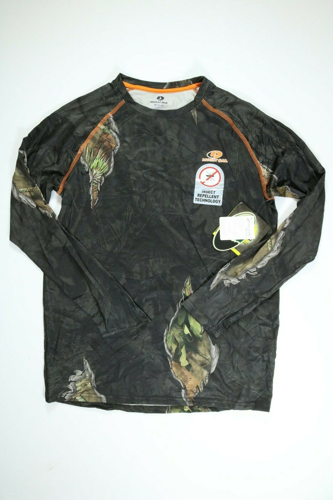 Mens Mossy Oak Eclipse Camo Long Sleeve Insect Repellent Shirt NEW NWT