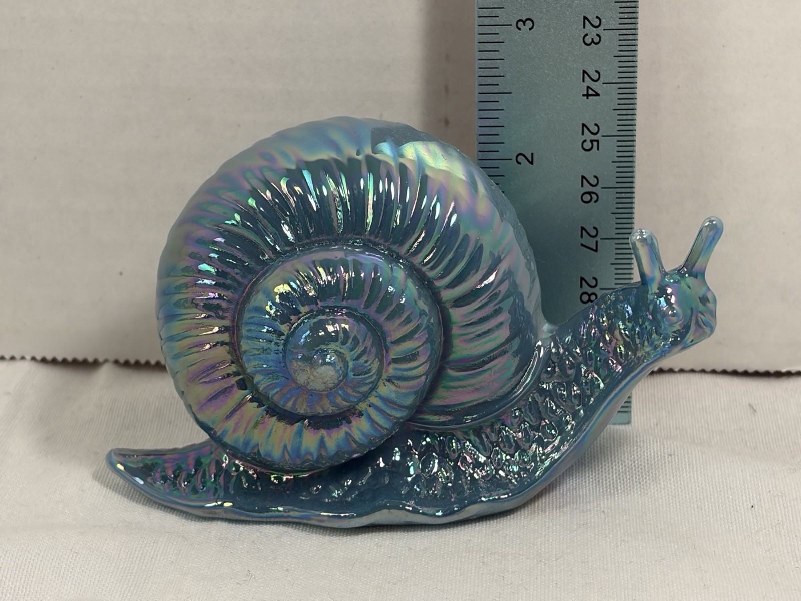 Fenton Glass Mould Georgia Blue Carnival Snail Made by Mosser Glass Fenton Glass Mould Georgia Blue Carnival Snail Made by Mosser Glass
