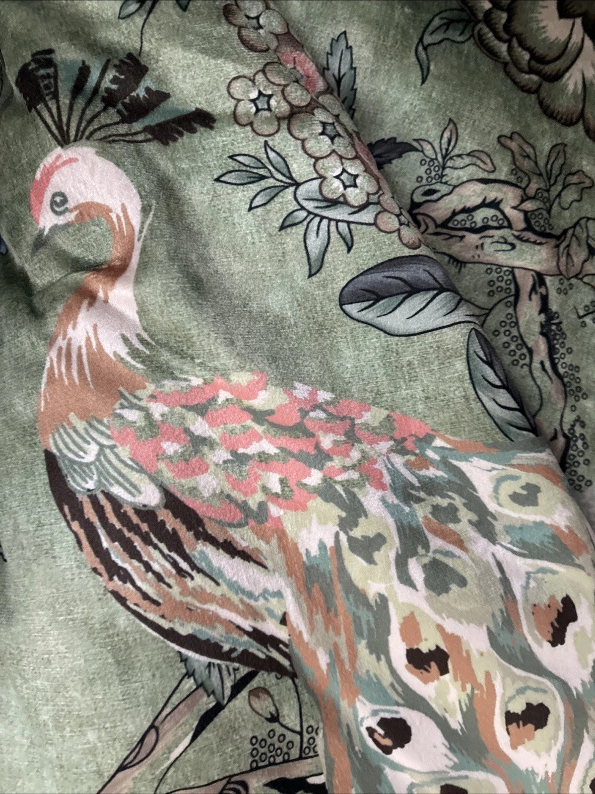 New Callisto Home Green Peacock Premium Velour Throw Blanket Padded New Callisto Home Green Peacock Premium Velour Throw Blanket Padded