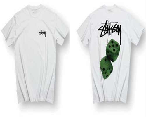 Stussy Dice Graphic White Unisex T-Shirt Classic