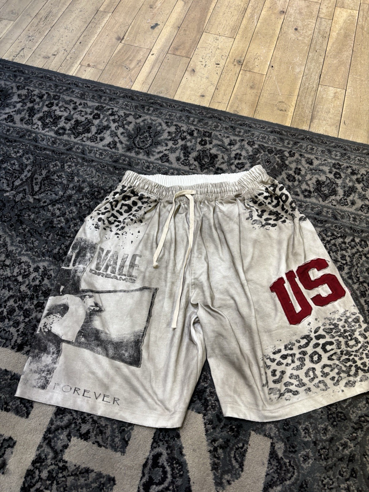 Size L - Vale Lives Forever Cheetah Sweat Shorts