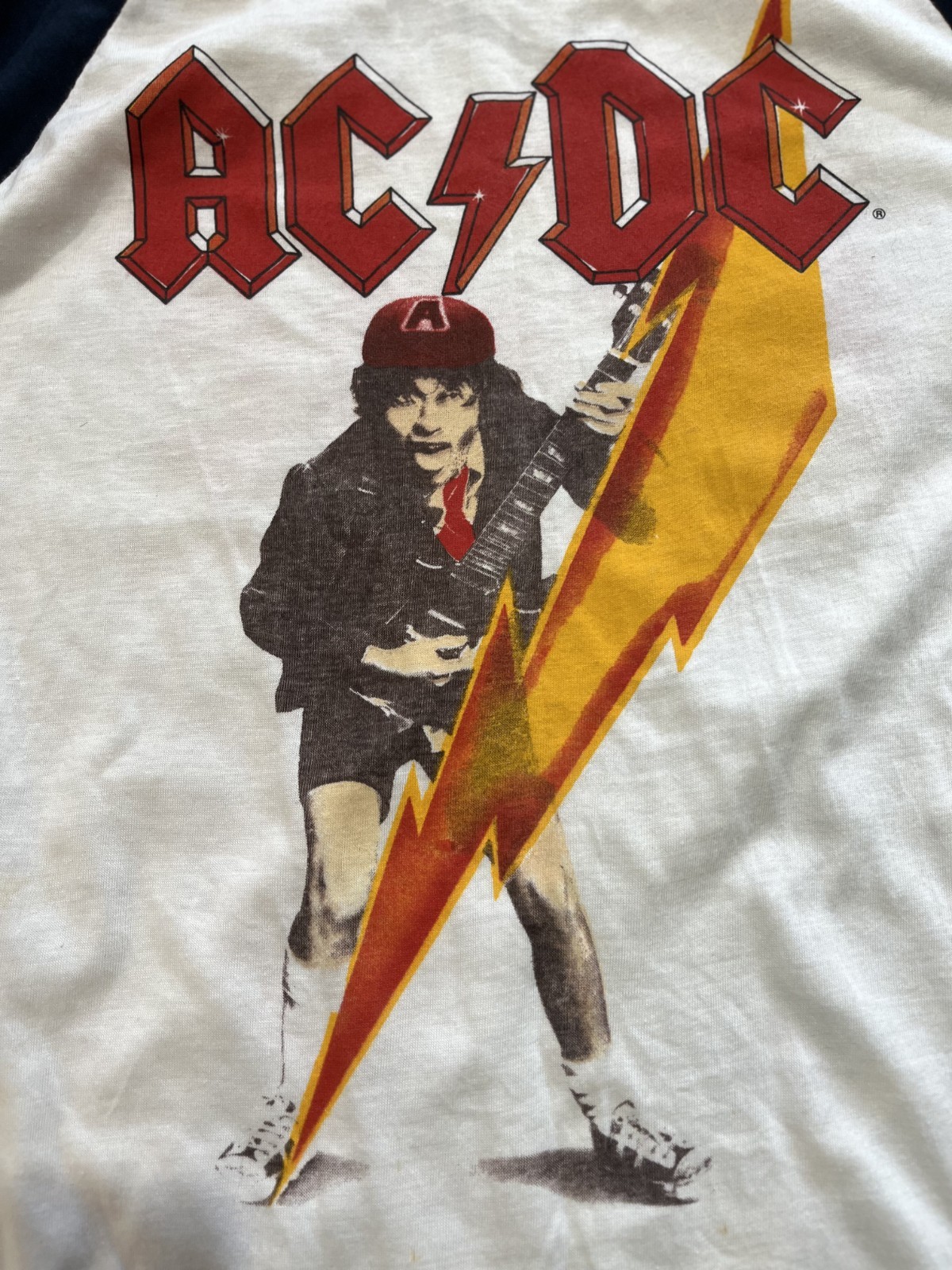 Original vintage 1980s ACDC High Voltage Jersey Shirt Original vintage 1980s ACDC High Voltage Jersey Shirt