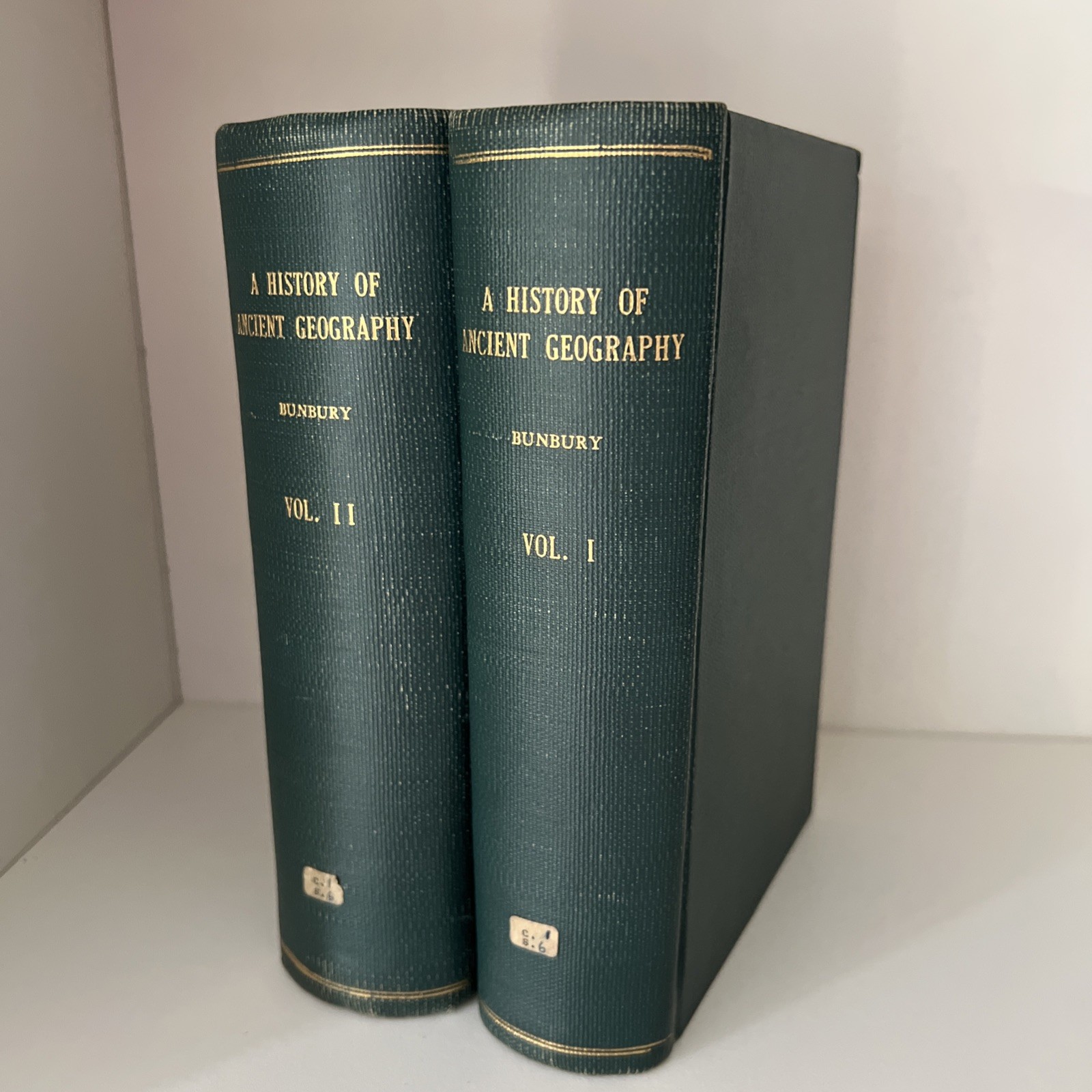 A History of Ancient Geography, E H Bunbury. 2.vol (1883), John Murray, Vg A History of Ancient Geography, E H Bunbury. 2.vol (1883), John Murray, Vg