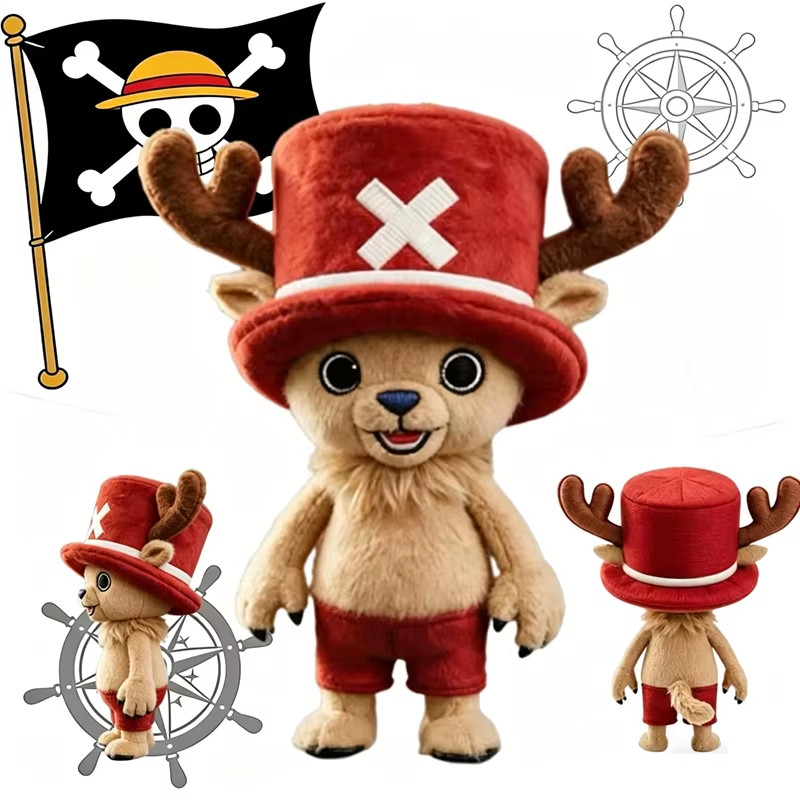New One Piece Chopper Plush Doll Cute Tony Chopper Plushie Anime Peripherals Toy