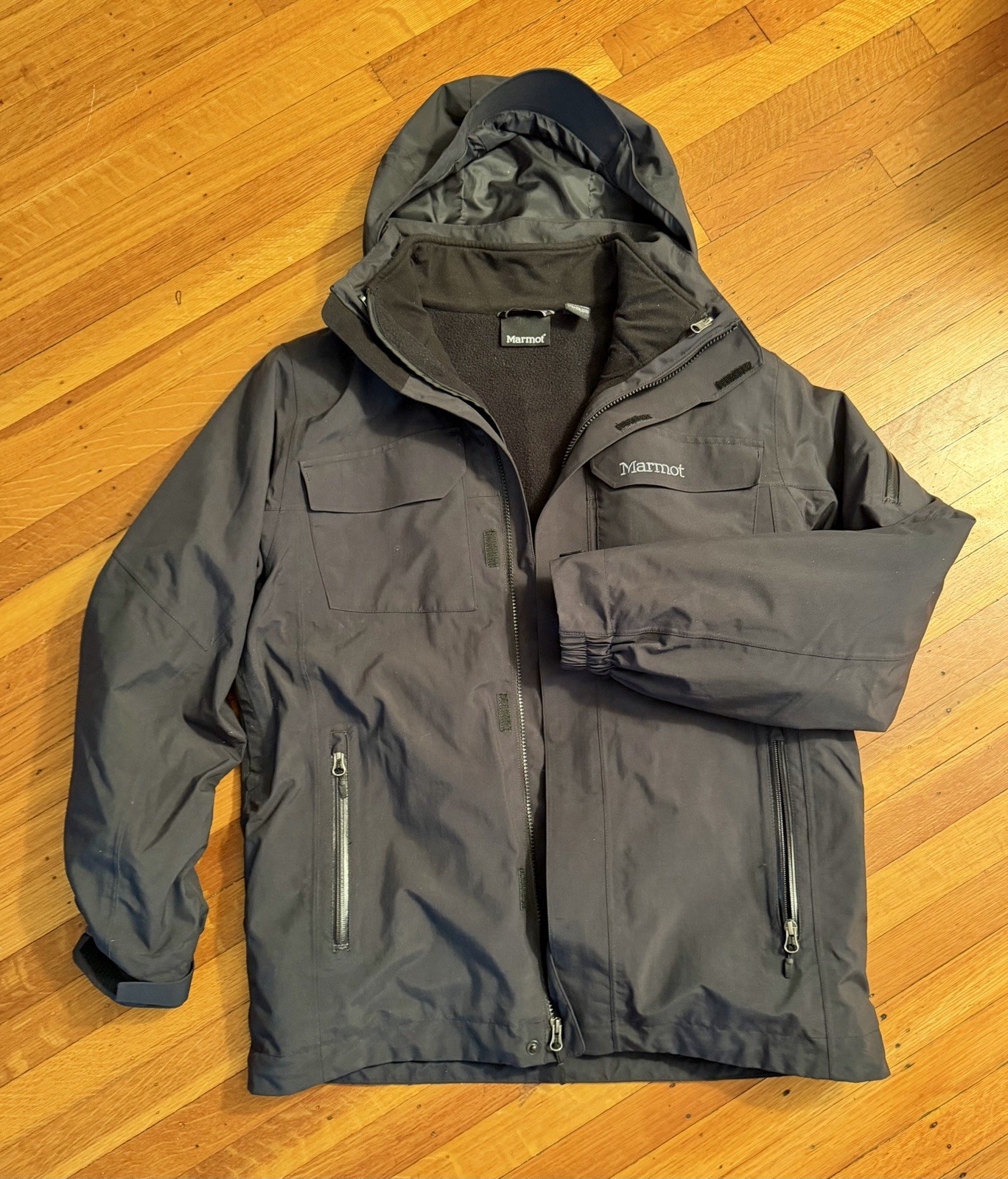 Marmot - Men\'s Frontside Component 3-in 1-Jacket - Black - Size Medium