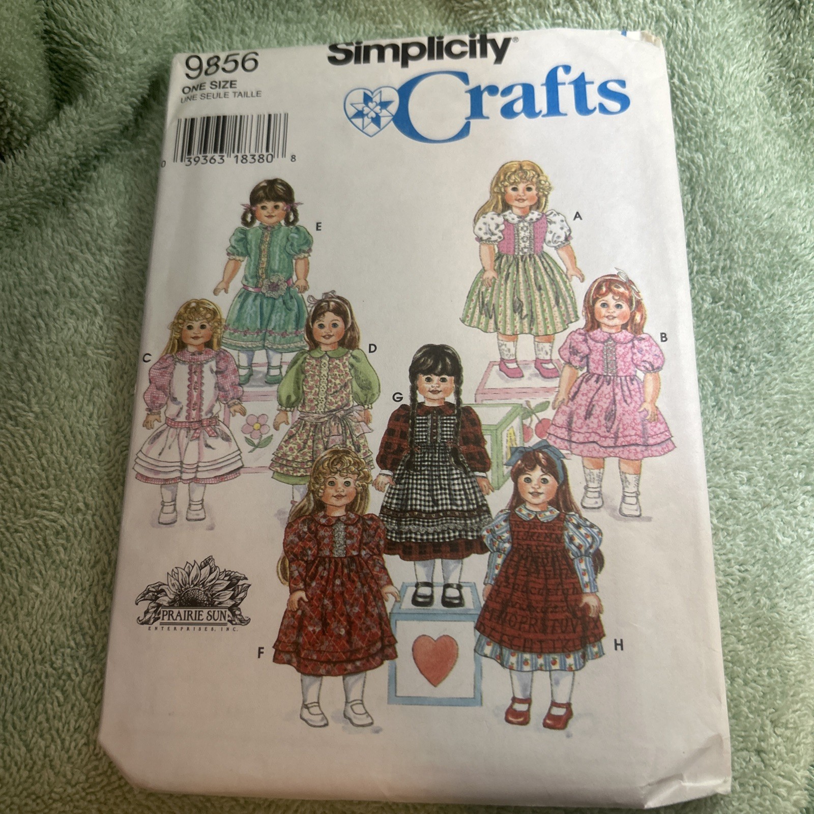 Vintage Simplicity Crafts Pattern #9856 1996 UNCUT 18” Doll Clothes 🌸