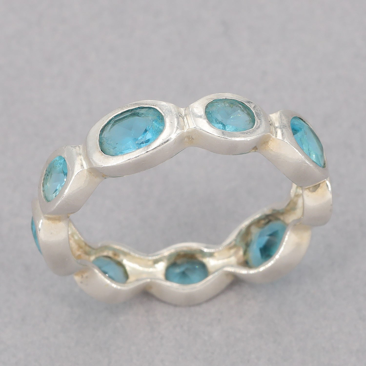 Retired Silpada Sterling Silver Blue Glass NORTHERN LIGHTS Ring R2280 Size 7