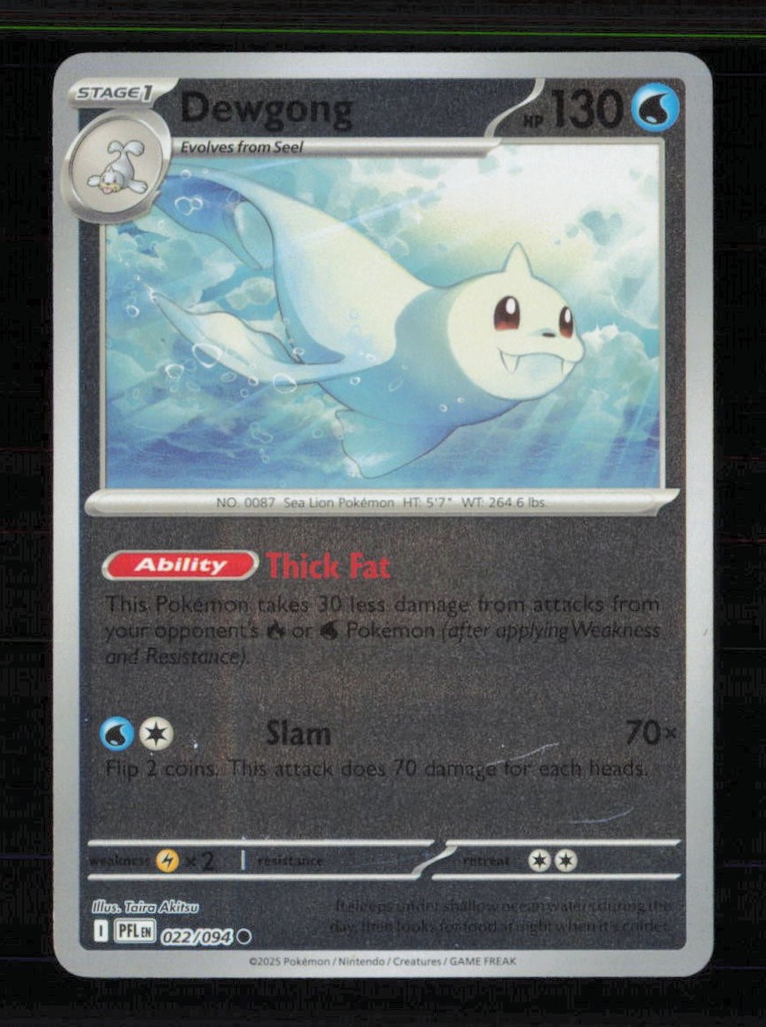 Dewgong 022/094 Common Phantasmal Flames Pokemon Reverse Holo Near Mint