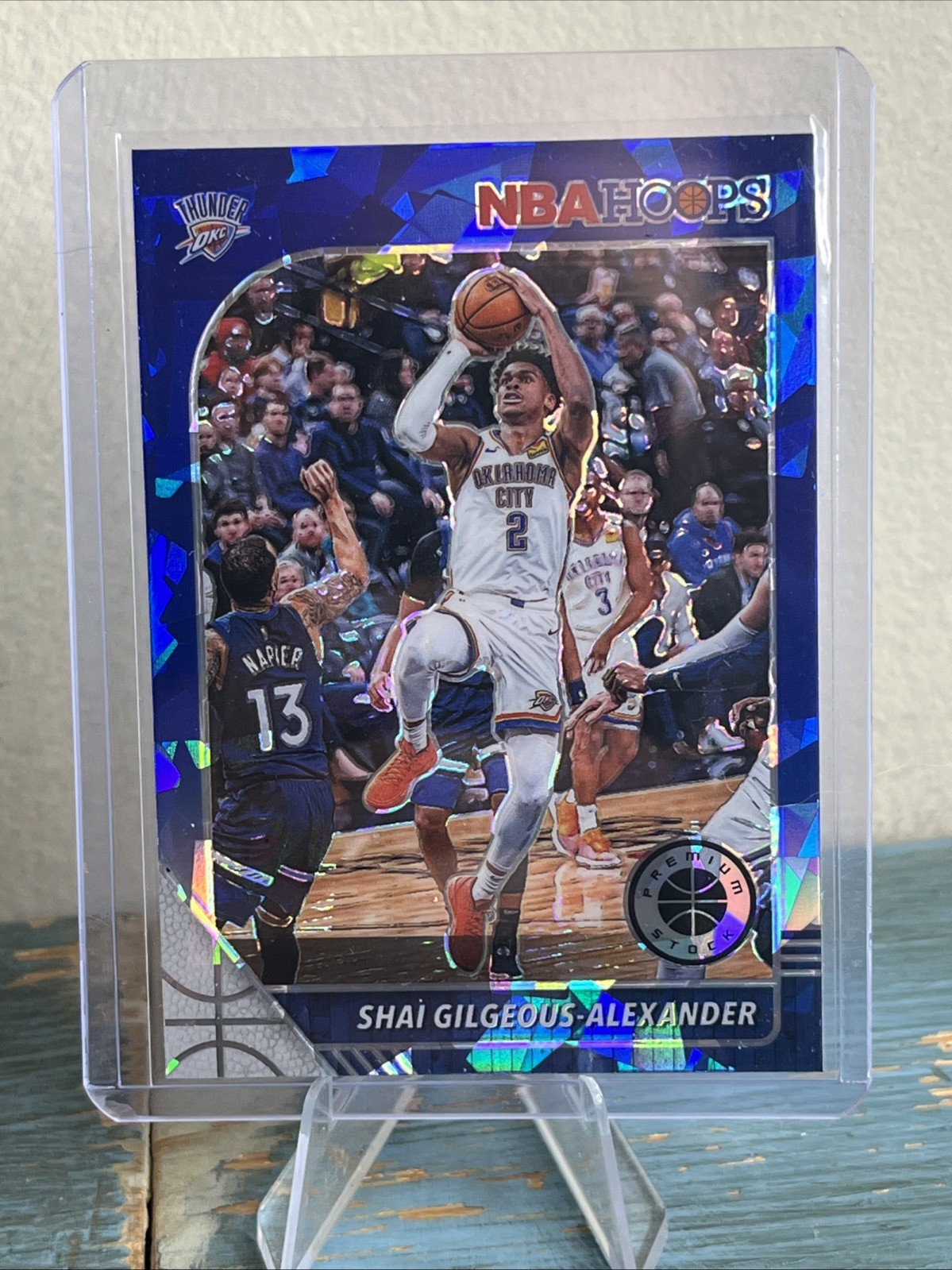 Panini 2019-20 Hoops Premium Stock S Gilgeous-Alexander #80 Blue Prizm Panini 2019-20 Hoops Premium Stock S Gilgeous-Alexander #80 Blue Prizm