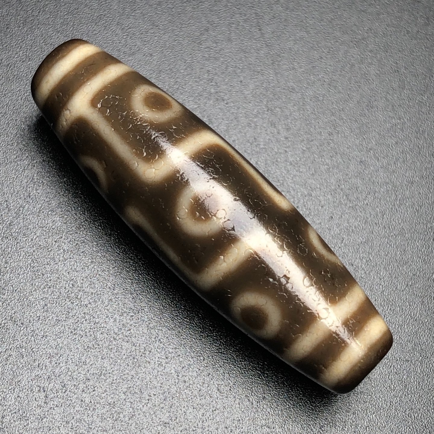 Vintage Himalayan Tibetan Dzi Beads Old Agate 9 Eyed Amulet Pendant 38×11mm Vintage Himalayan Tibetan Dzi Beads Old Agate 9 Eyed Amulet Pendant 38×11mm