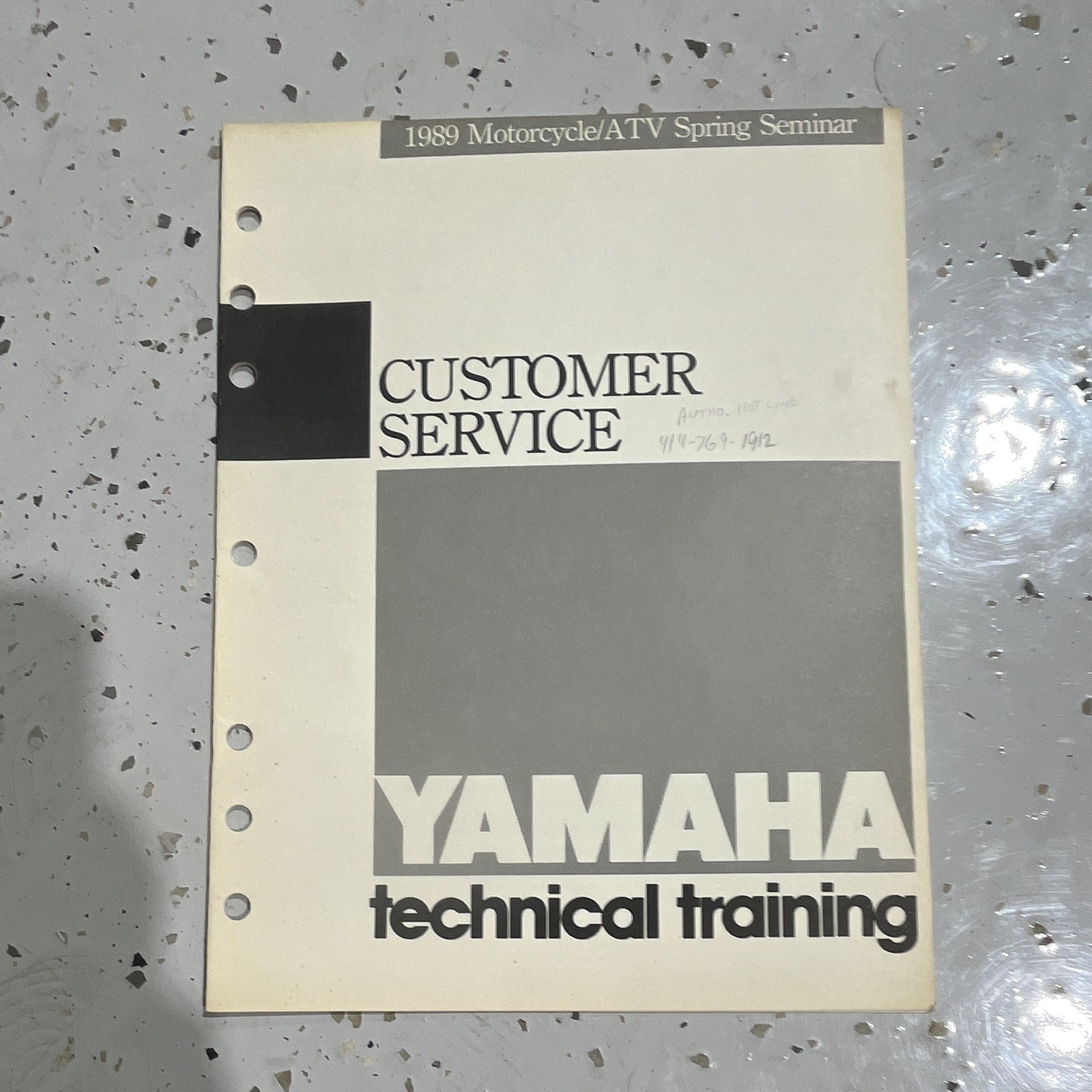Vintage Yamaha Technical Training Manual 1989 Motorcycle ATV Seminar Customer