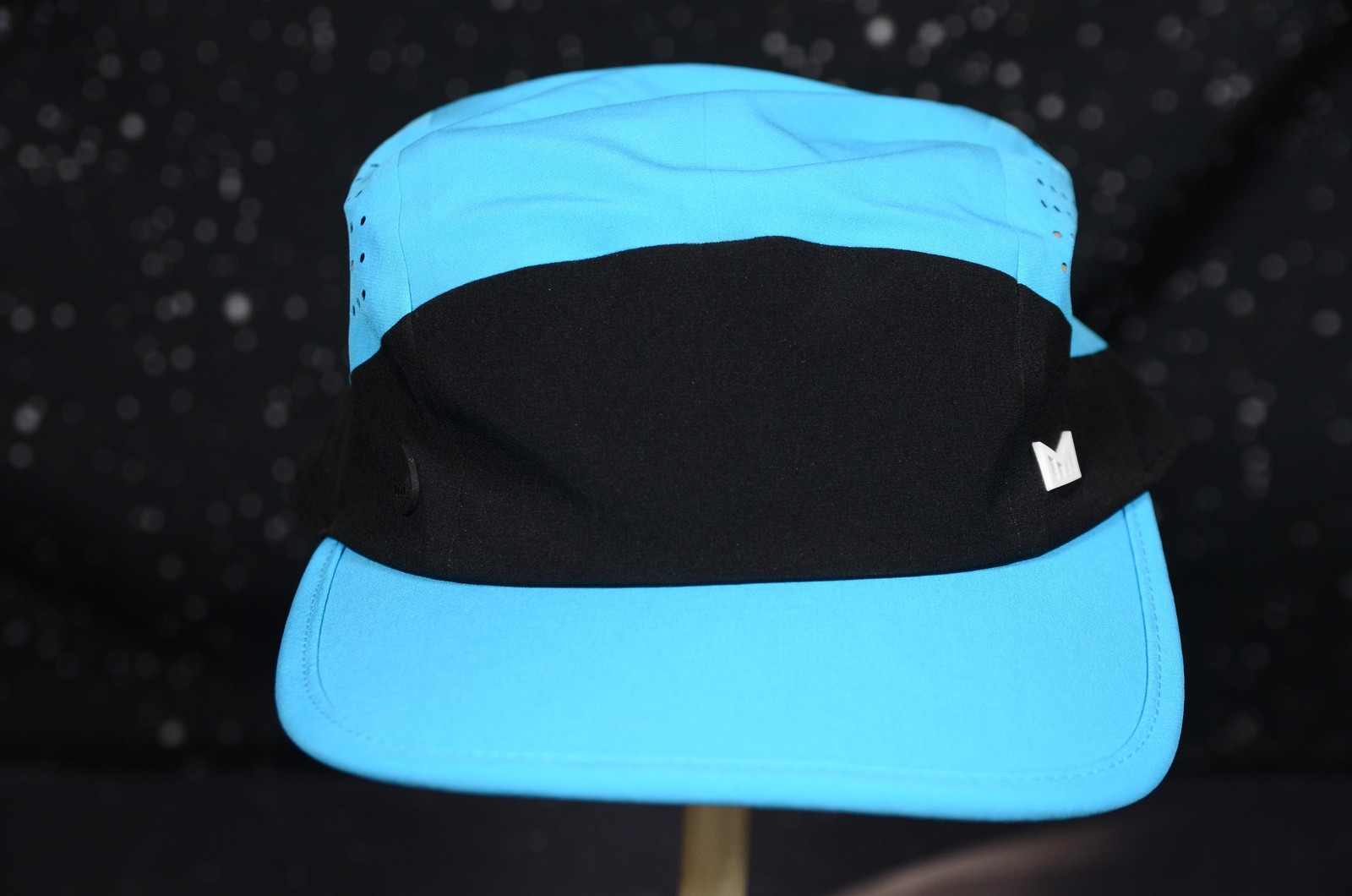 Melin Pace Hydro Hat Cap Mens One Size Blue 5 Panel Running Adjustable