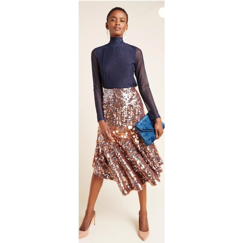 NWT Anthropologie Dhruv Kapoor Leonita Sequin Asymmetrical Skirt Size 0 NWT Anthropologie Dhruv Kapoor Leonita Sequin Asymmetrical Skirt Size 0