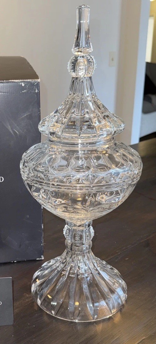 Excellent Marquis  by Waterford crystal Lidded  jar 19” Tall