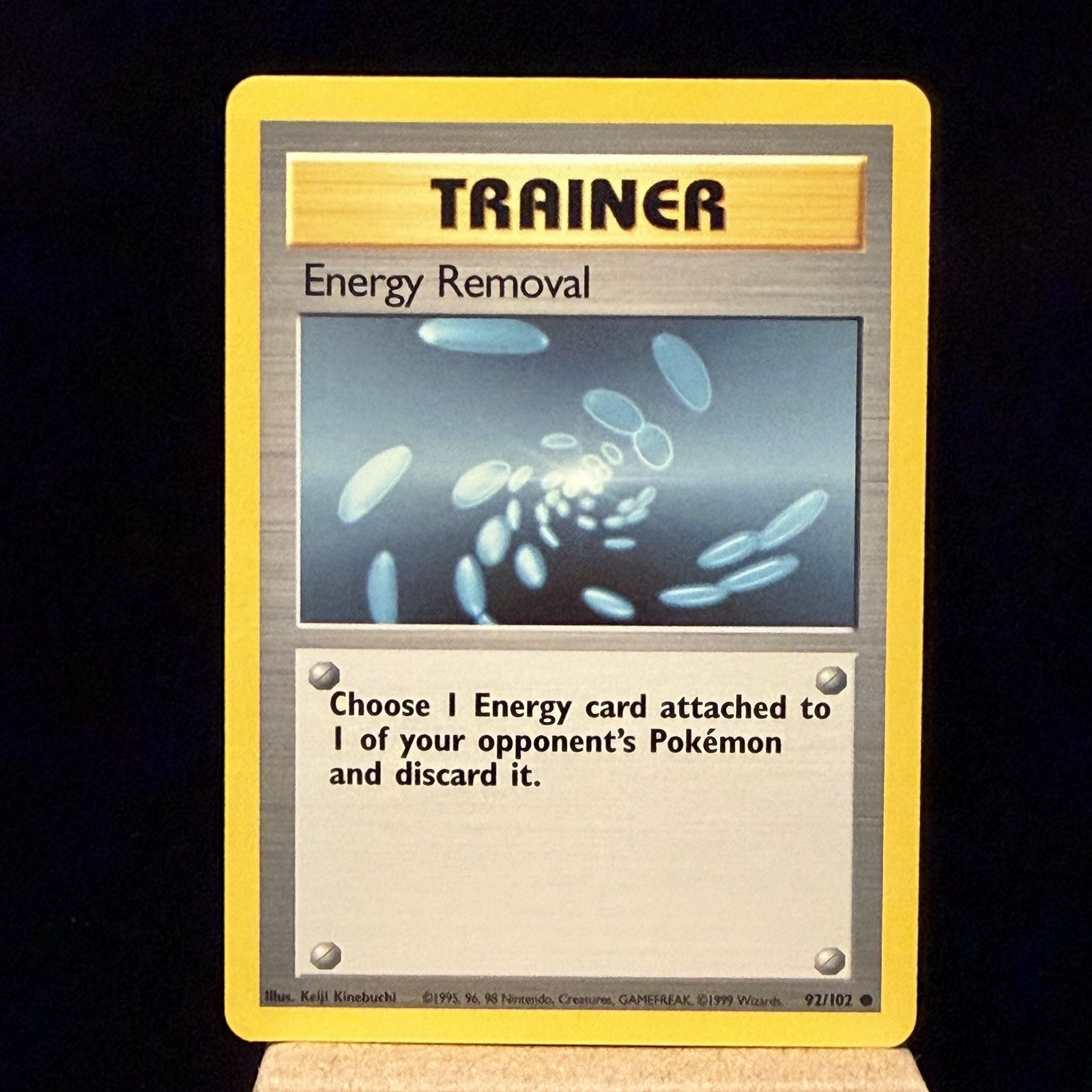 Energy Removal 92/102 Trainer Base Set Vintage Pokemon Card LP