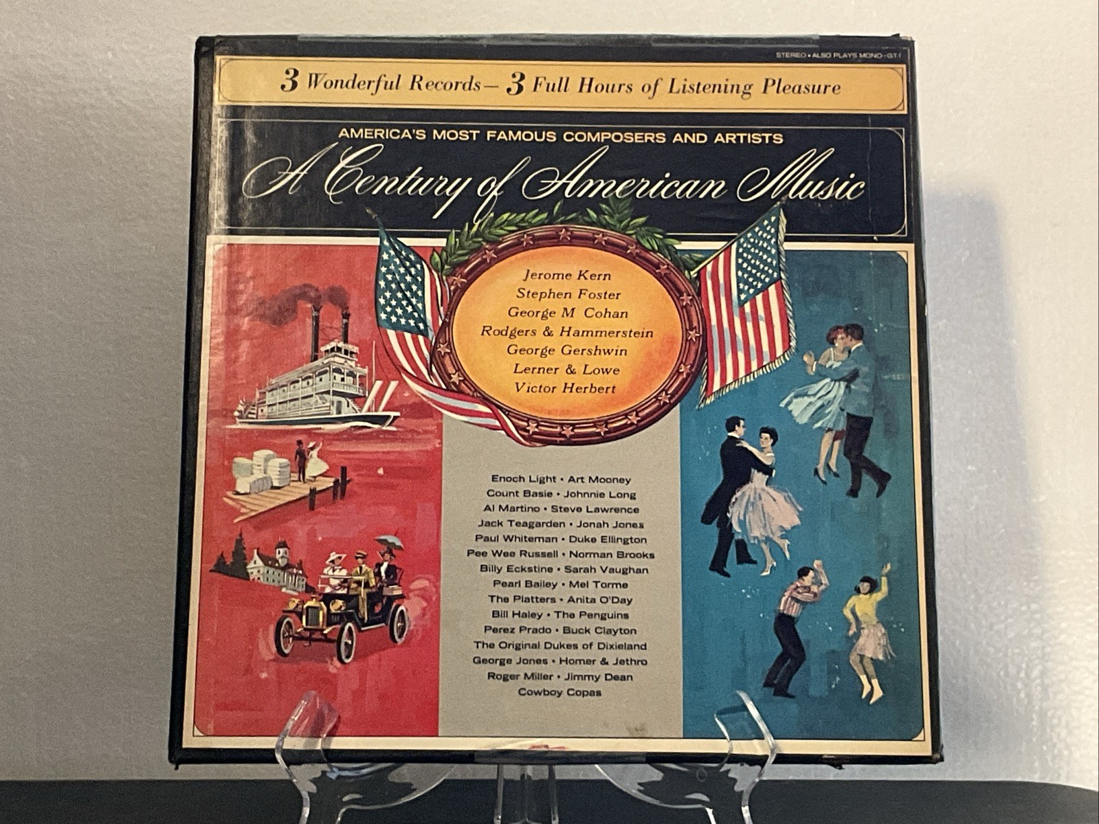 A CENTURY OF AMERICAN MUSIC 3 RECORD ALBUM NM BOX SET