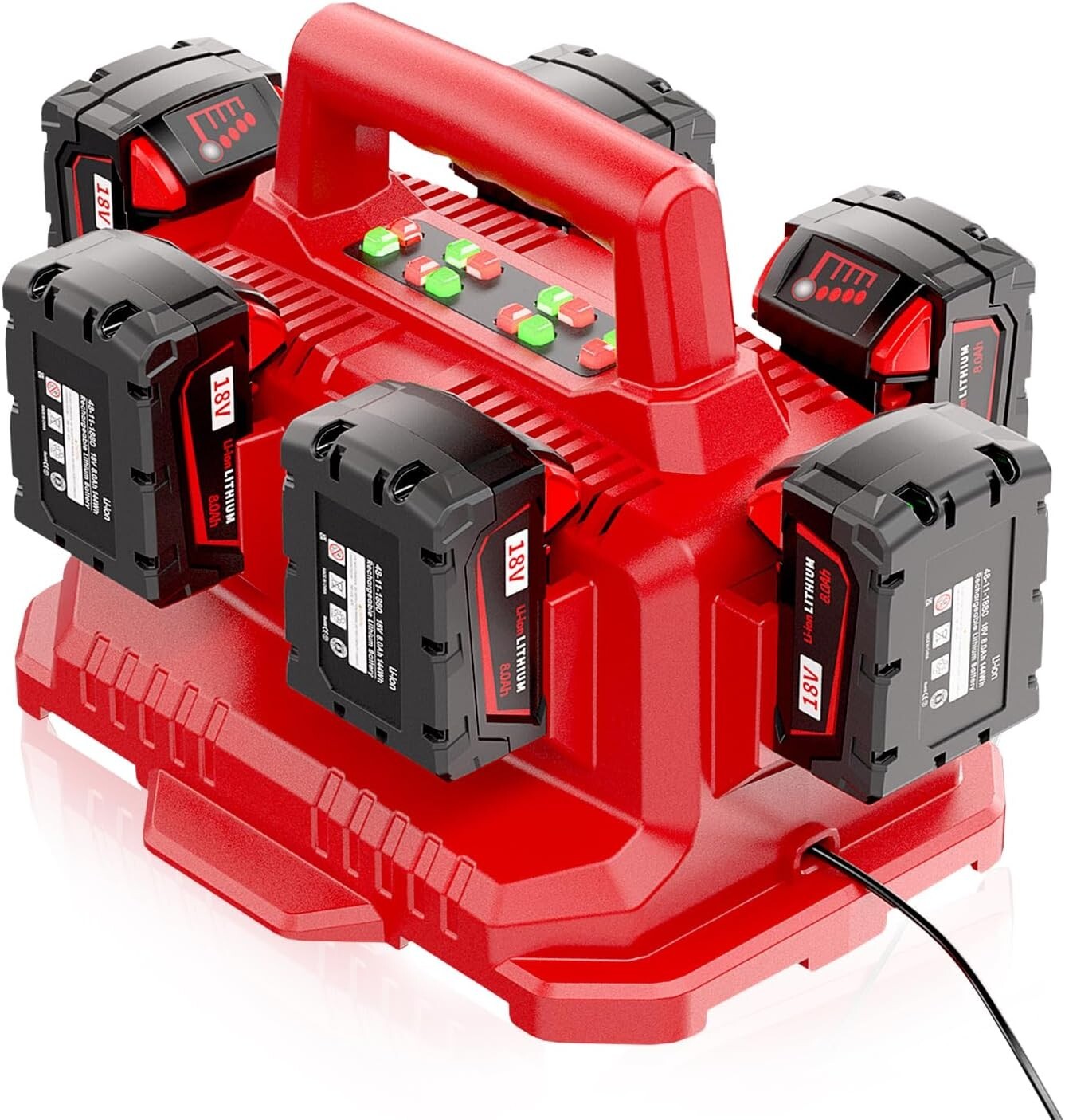 For Milwaukee 48-59-1806 M18 18 Volt Six Pack Sequential Compact Size Charger