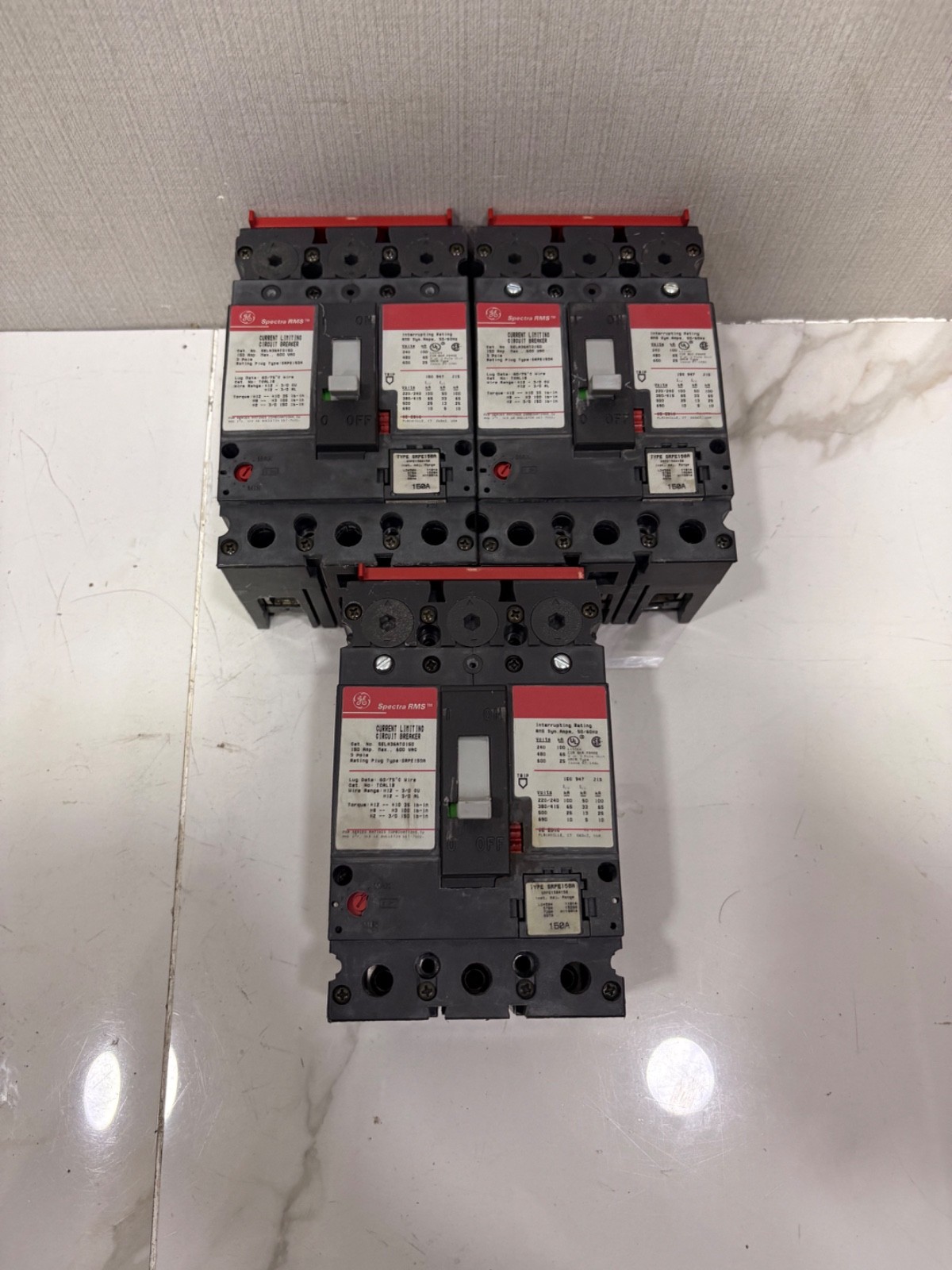 GE SPECTRA RMS SELA36AT0150 CIRCUIT BREAKER SRPE150A