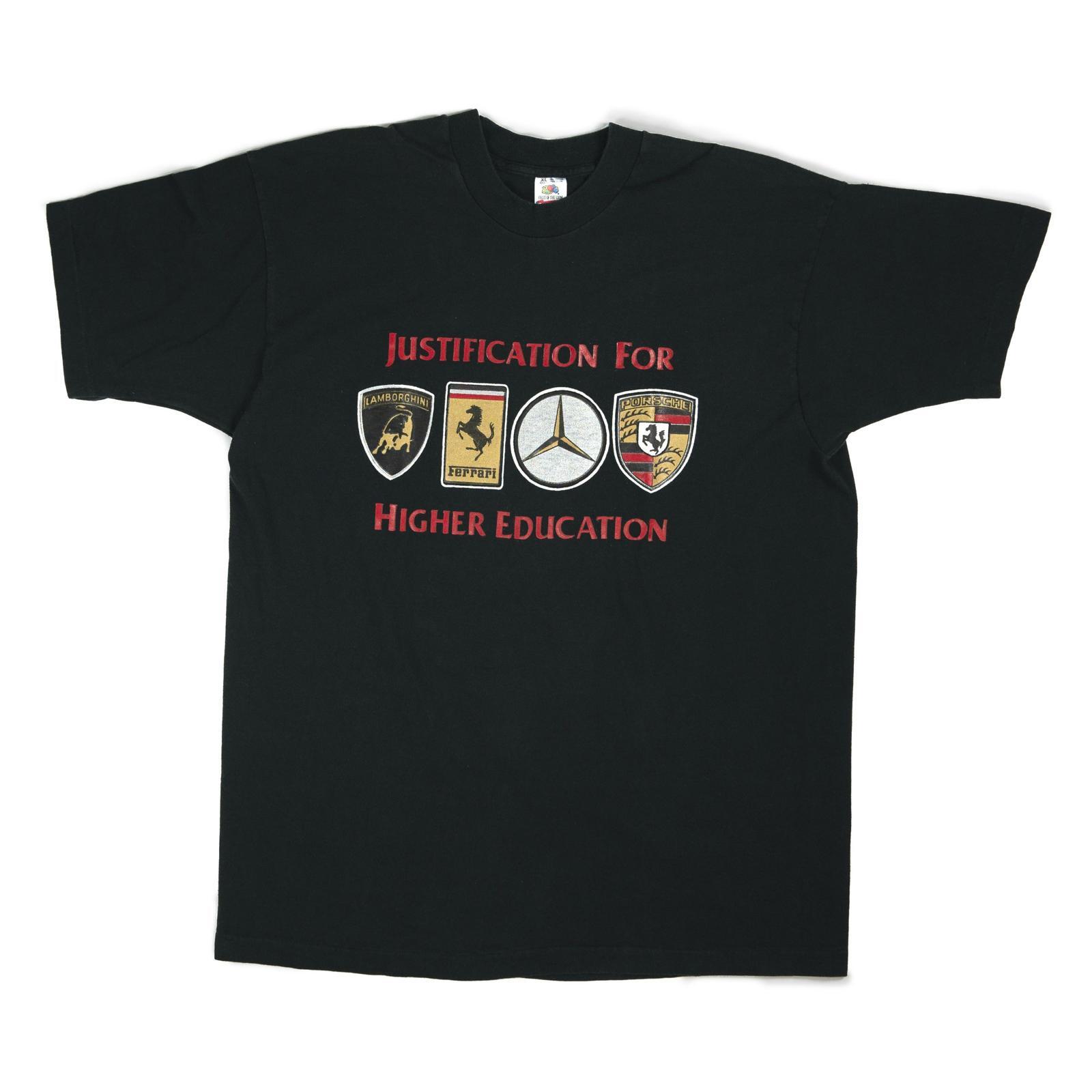 Vintage 1990\'s Justification for Education Tee Shirt