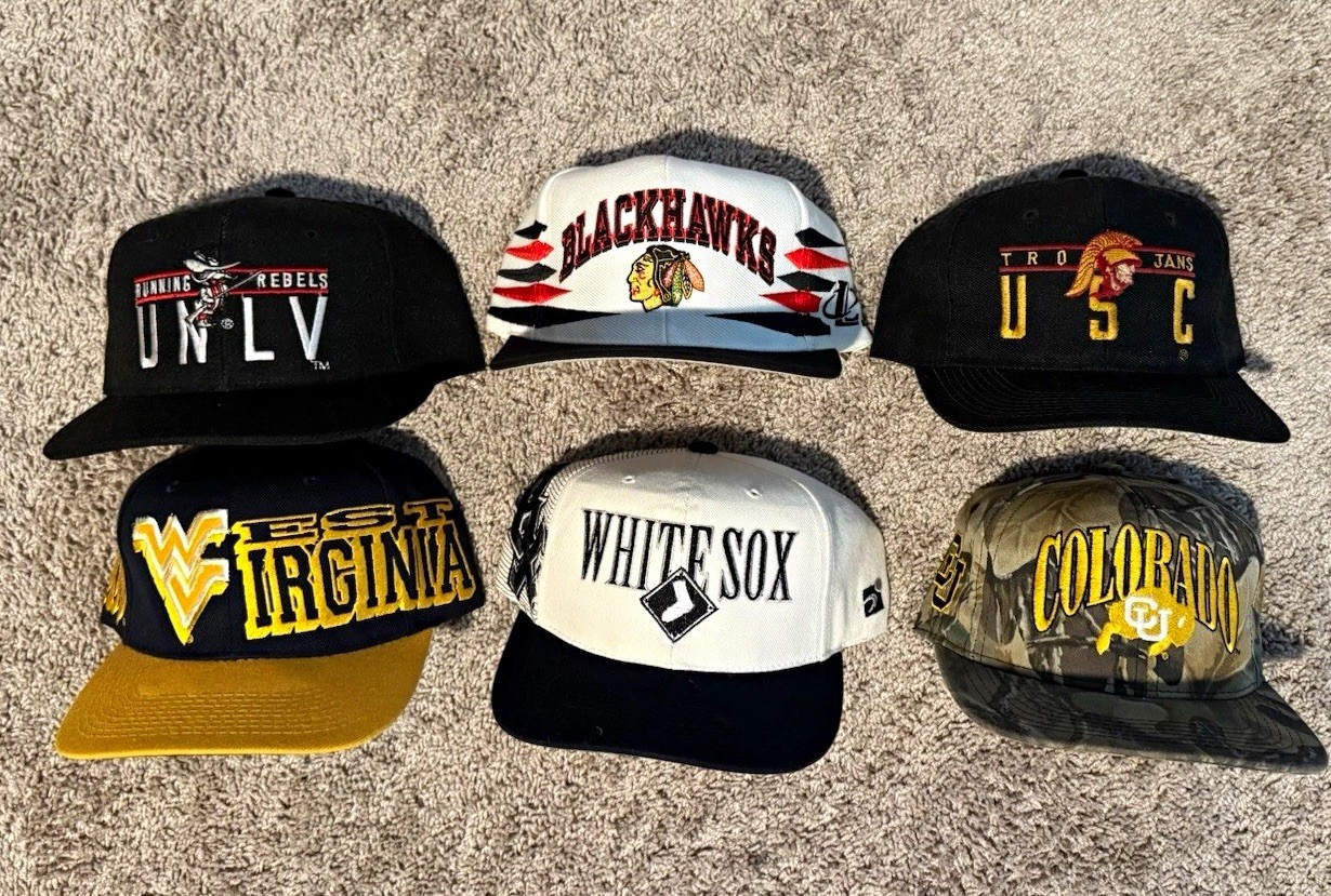 6 vintage hat lot