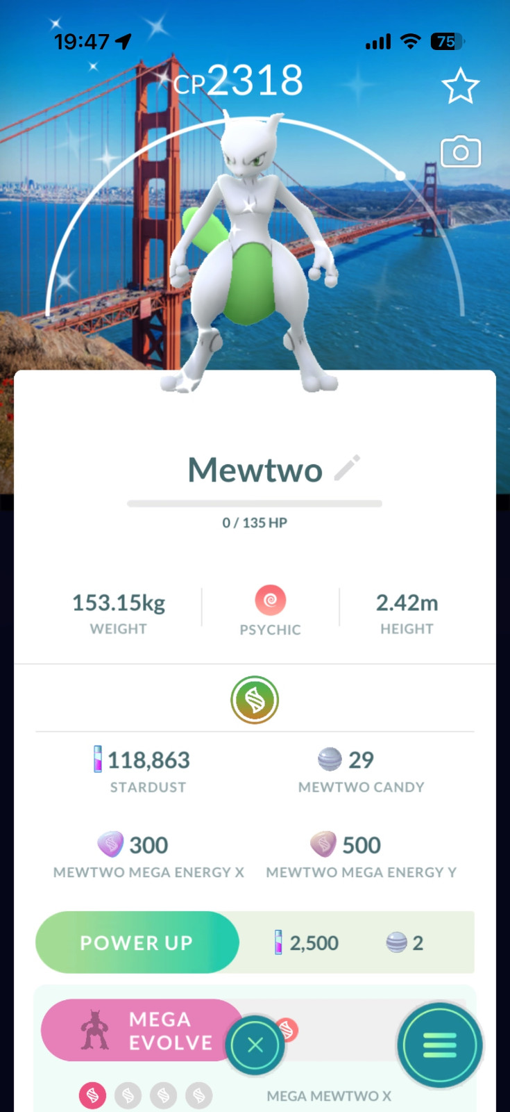 Pokémon Shiny Mewtwo San Francisco Golden Gate BG - SF Worlds