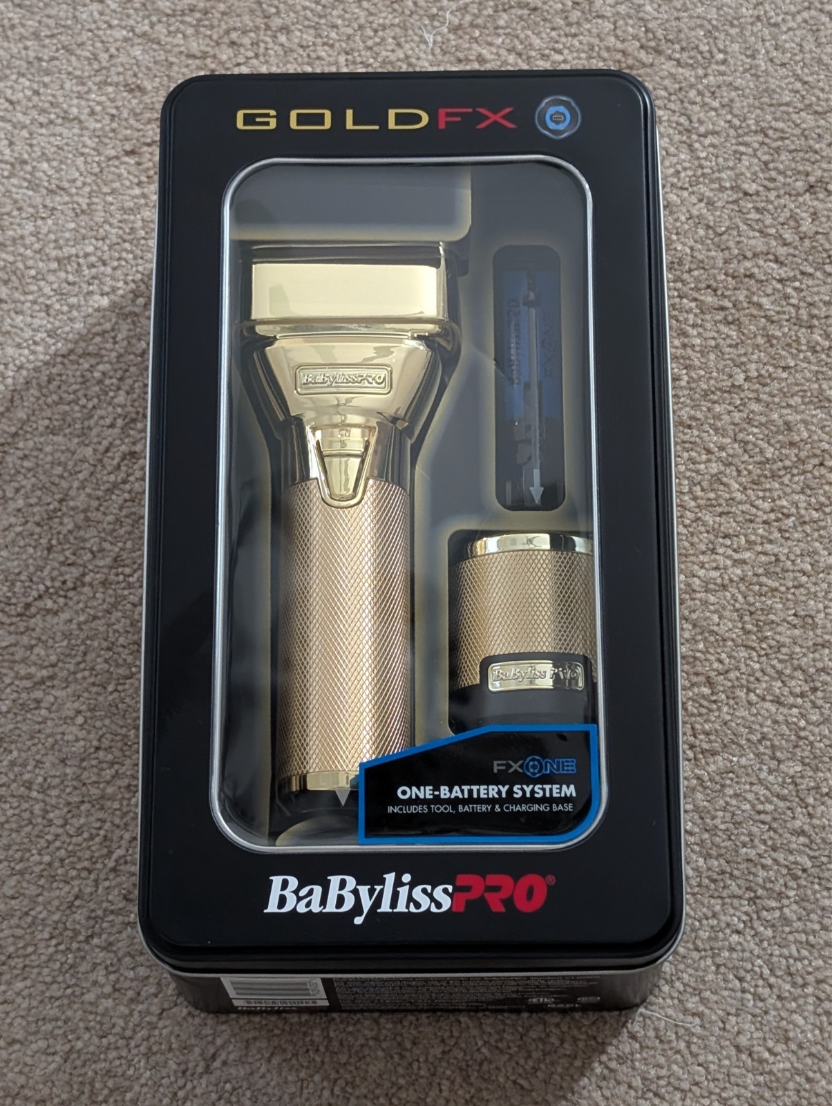 NIB BaBylissPRO FXONE GOLDFX Double Foil Interchangeable Battery Cordless Shaver