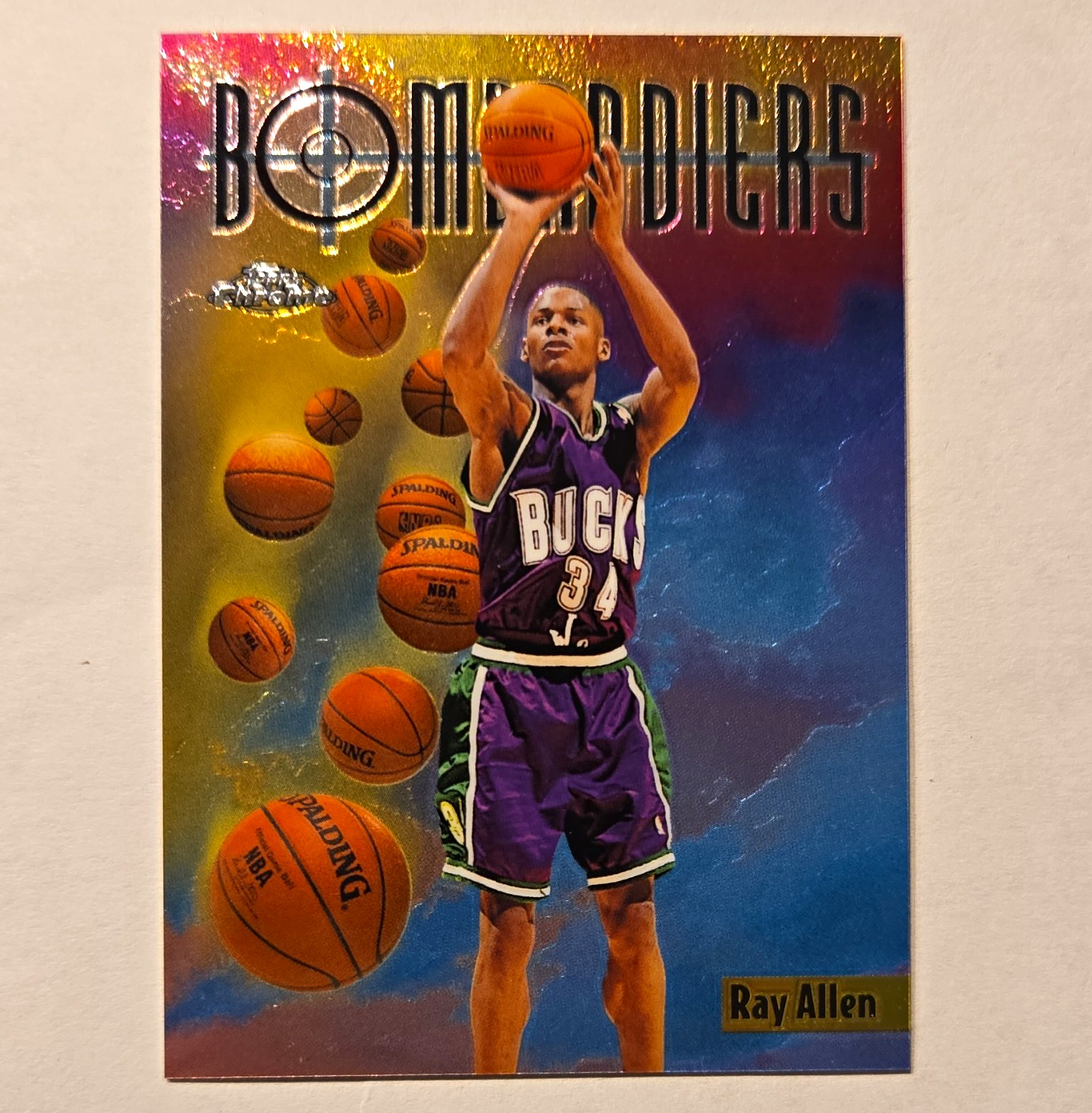 Topps 1998-99 Topps Chrome Season\'s Best Bombardiers Ray Allen SB9 Bucks
