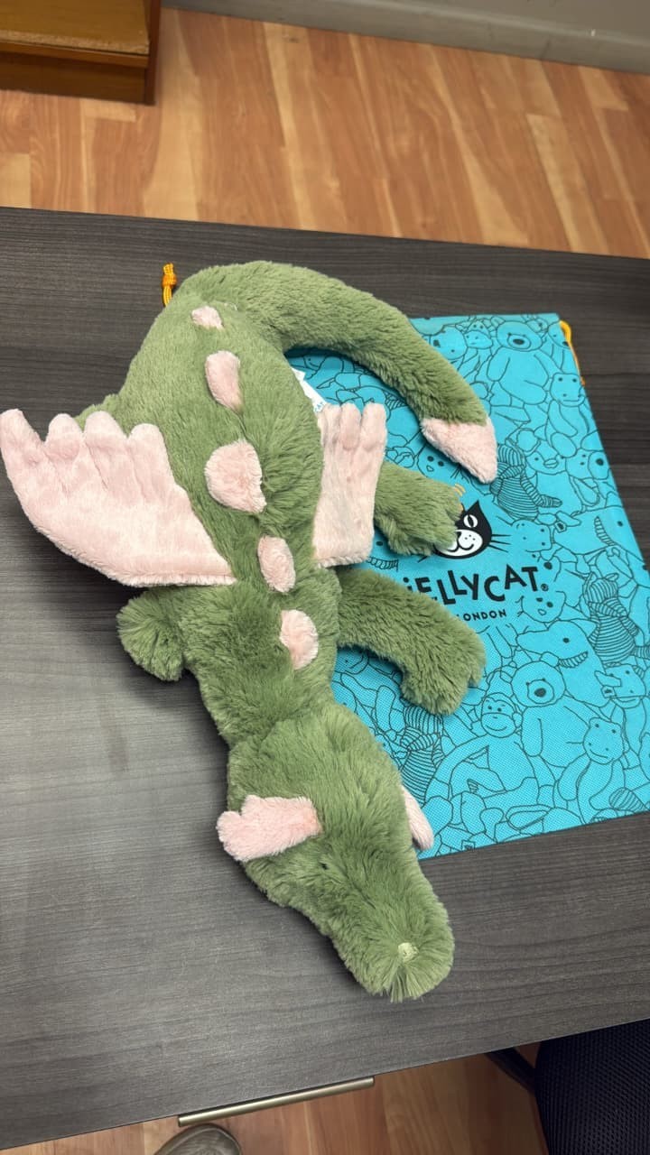 Malachy Dragon Jellycat Plush 50cm Large Stuffed Toy - New w/ Tags & Dust Bag.