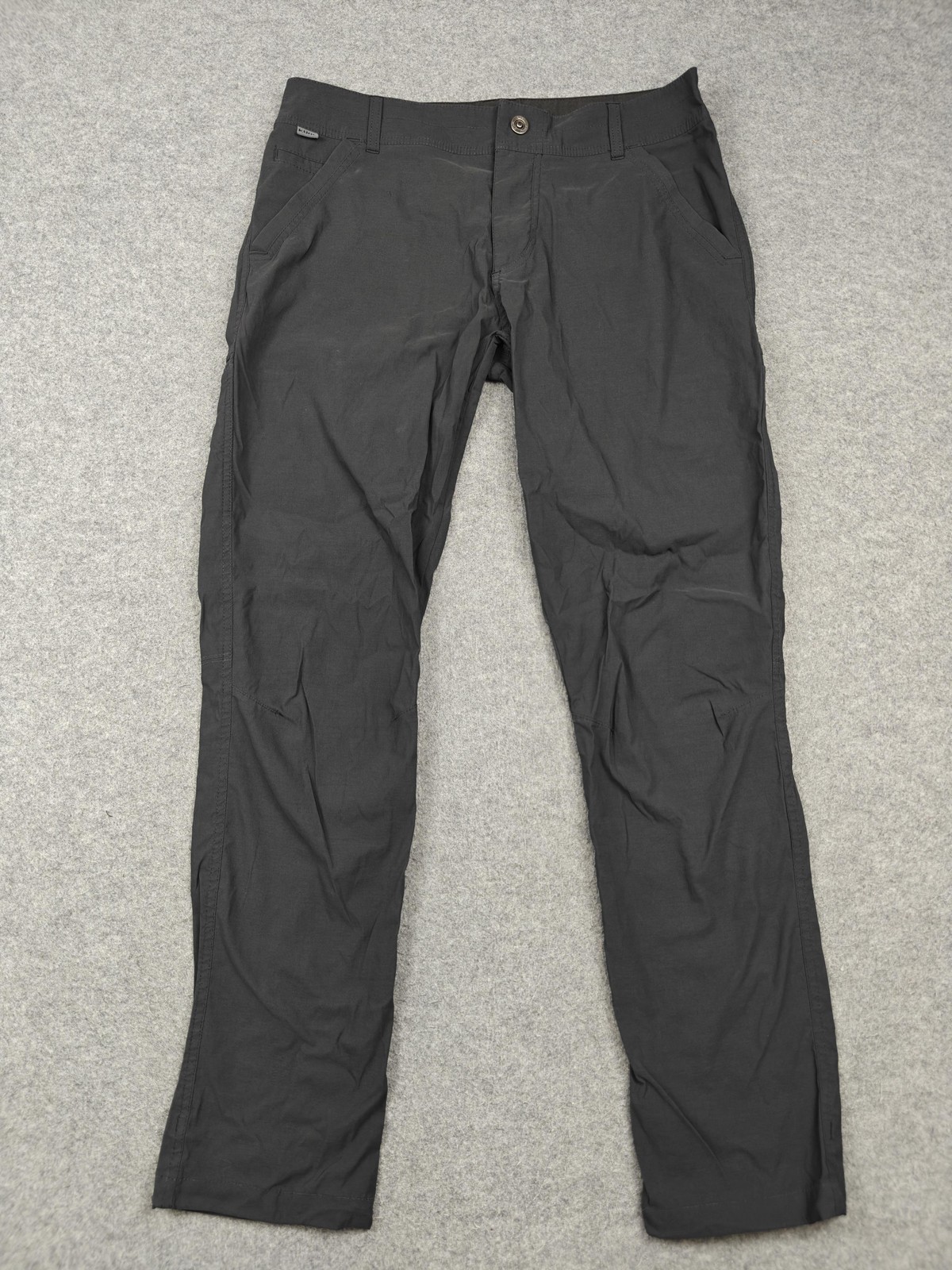 Kuhl Pants Mens 33x32 Gray Cargo Nylon Stretch Microfiber Travel Flat Front
