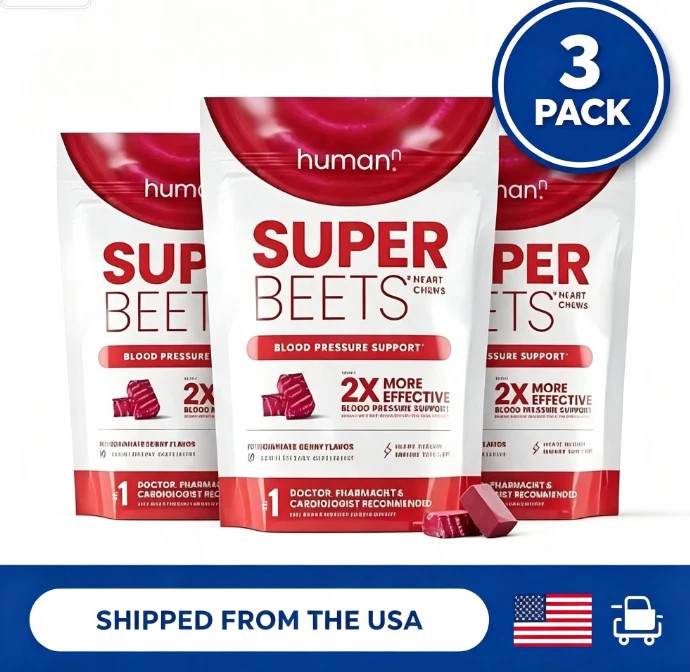 3pc Human-N Super Beets /  Pomegranate Chews for Heart Health 60 count
