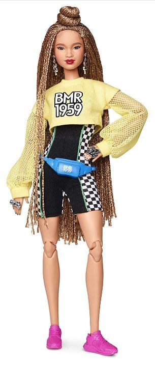 Barbie BMR1959 - Doll Shorts, Romper & Sweatshirt with Stand & Biker Shorts