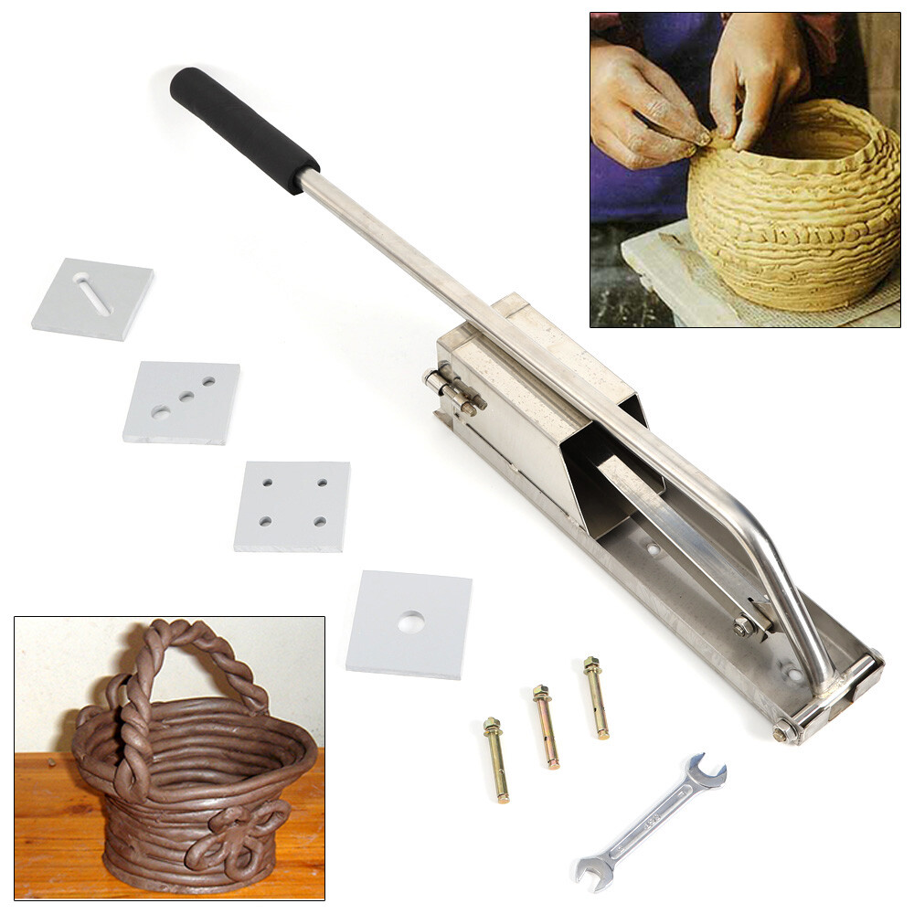 NEW Clay Extruder For Pottery&Ceramics Stainless Steel Tool Kit Wall-Mounted US